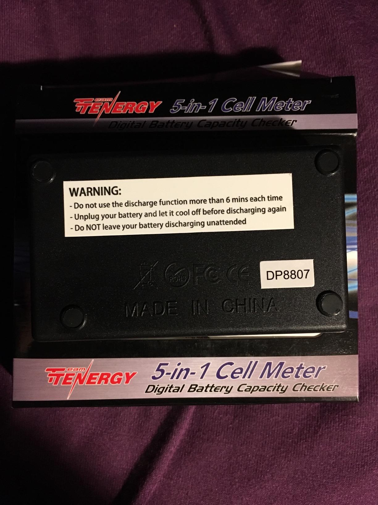 Tenergy 5-in-1 Battery Meter, Intelligent Cell Meter Digital Battery Checker/Balancer for LiPo / LiFePO4 / Li-ion/NiCd/NiMH Battery Packs customer photo 1
