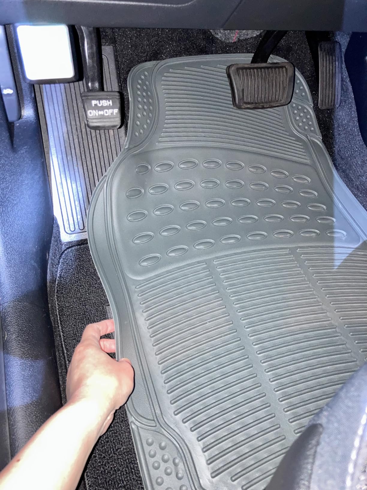 FH Group Automotive Floor Mats Solid ClimaProof for all weather protection Universal Fit Trimmable Heavy Duty fits most Cars, SUVs, and Trucks, 3pc Full Set Black customer photo 1