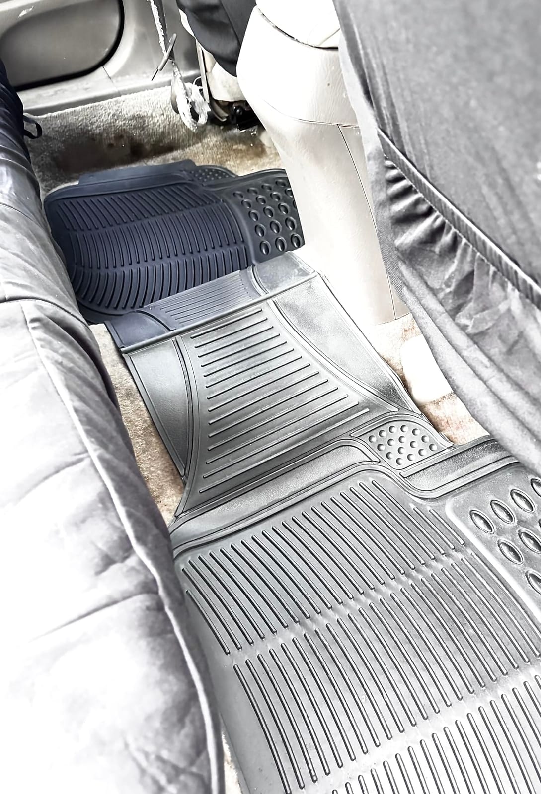 FH Group Automotive Floor Mats Solid ClimaProof for all weather protection Universal Fit Trimmable Heavy Duty fits most Cars, SUVs, and Trucks, 3pc Full Set Black customer photo 2