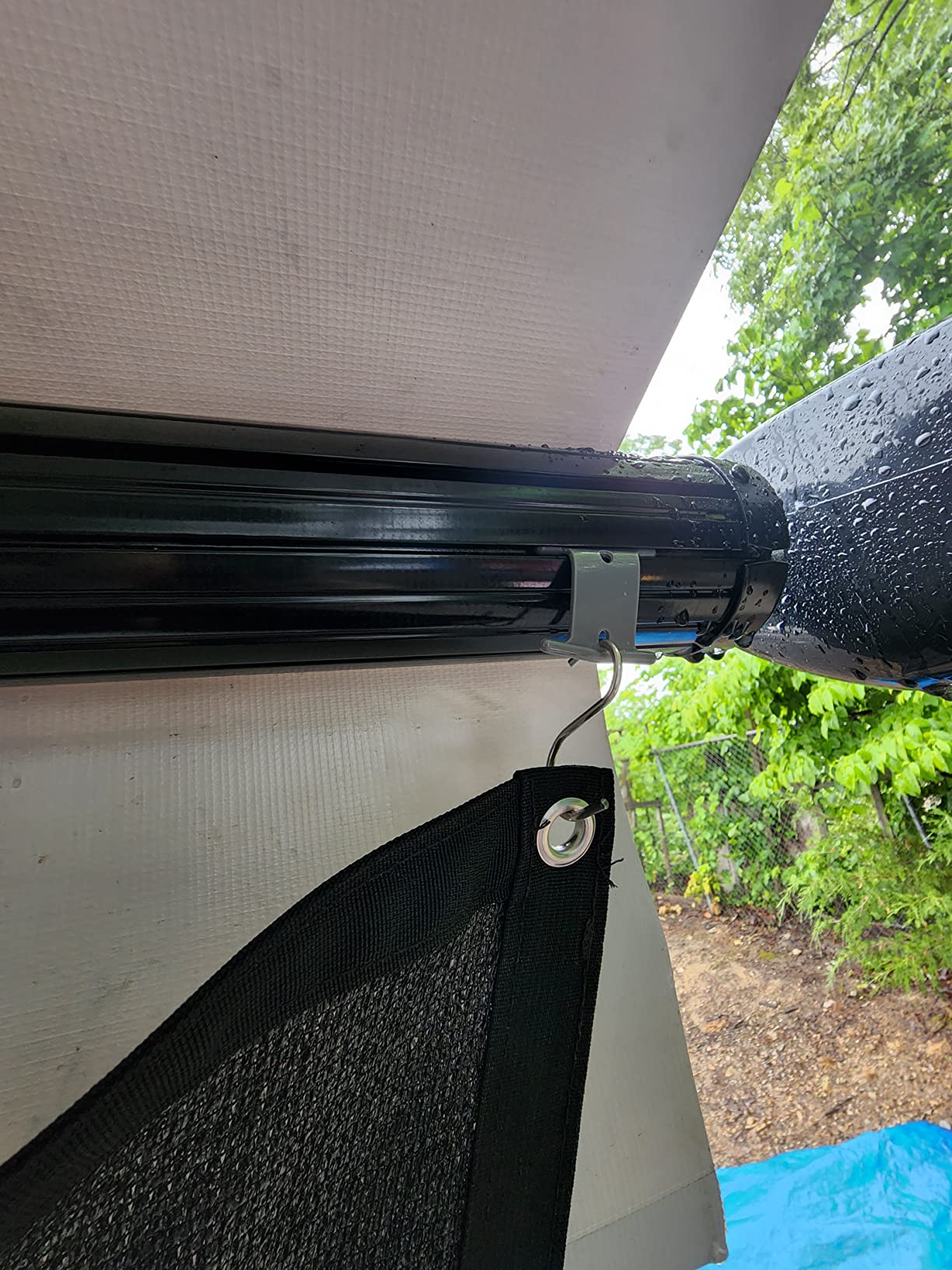 Shatex 8x10ft RV Awning Shade with 90% Privacy Screen Free Kit, Black customer photo 1