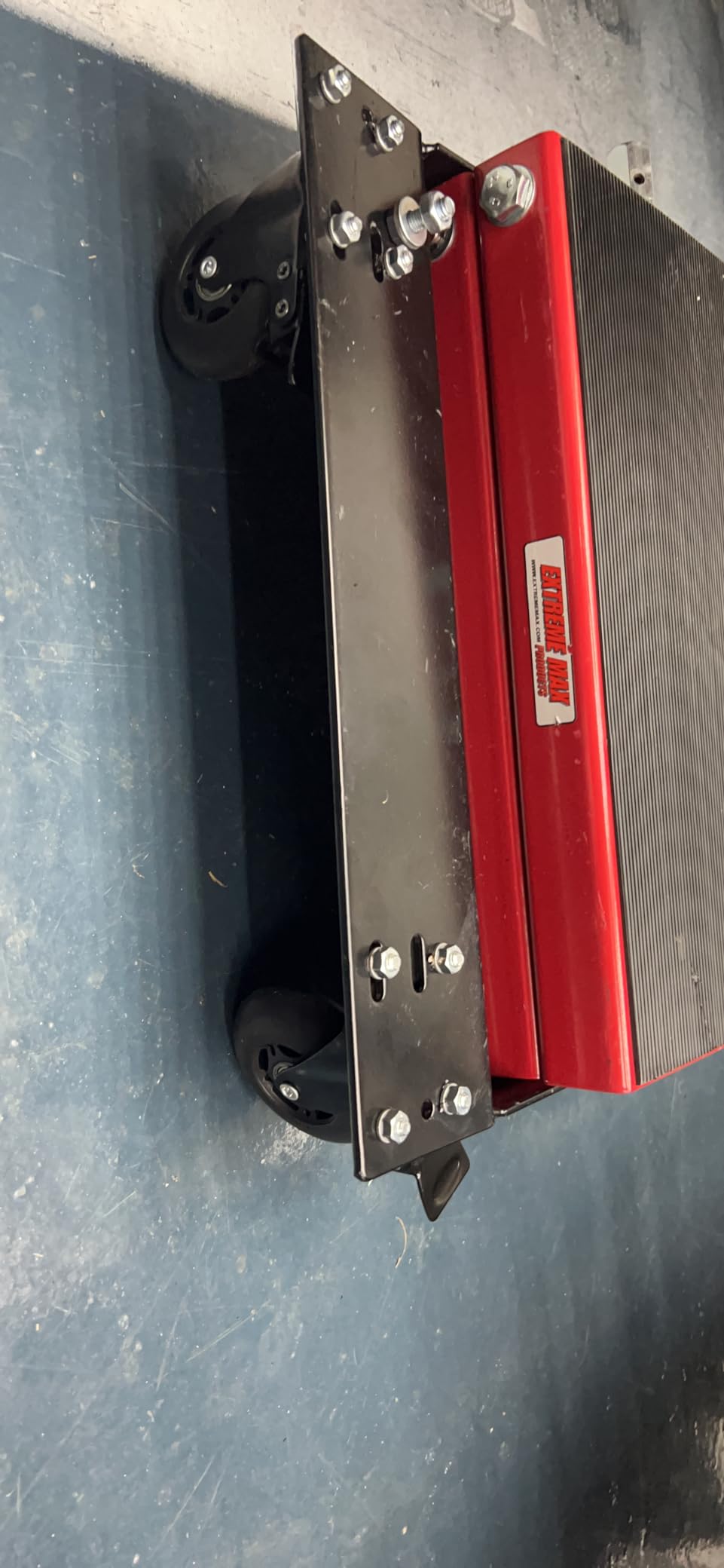 Extreme Max 5001.5059 Wide Motorcycle Scissor Jack with Dolly - 1100 lbs. customer photo 2