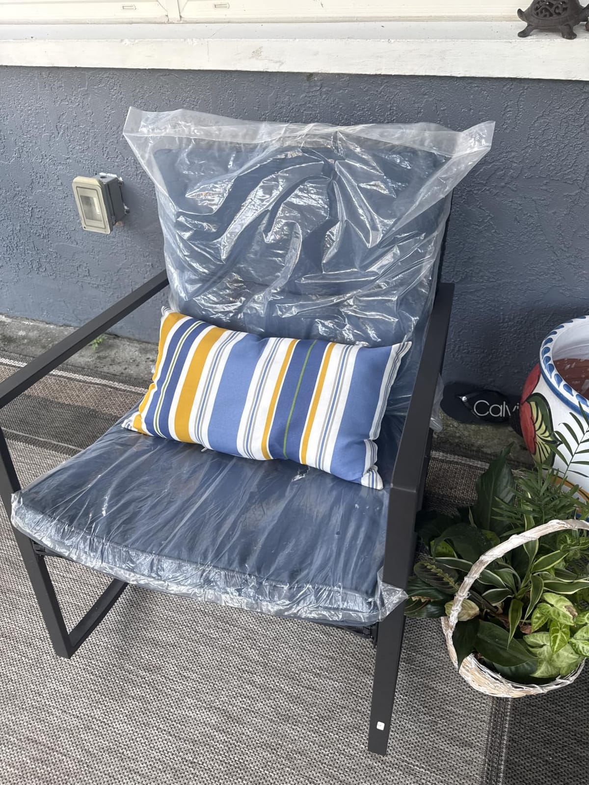 SUNCROWN 3 Piece Outdoor Rocking Bistro Set Black Wicker Furniture Porch Chairs Conversation Sets with Glass Coffee Table, Beige customer photo 1