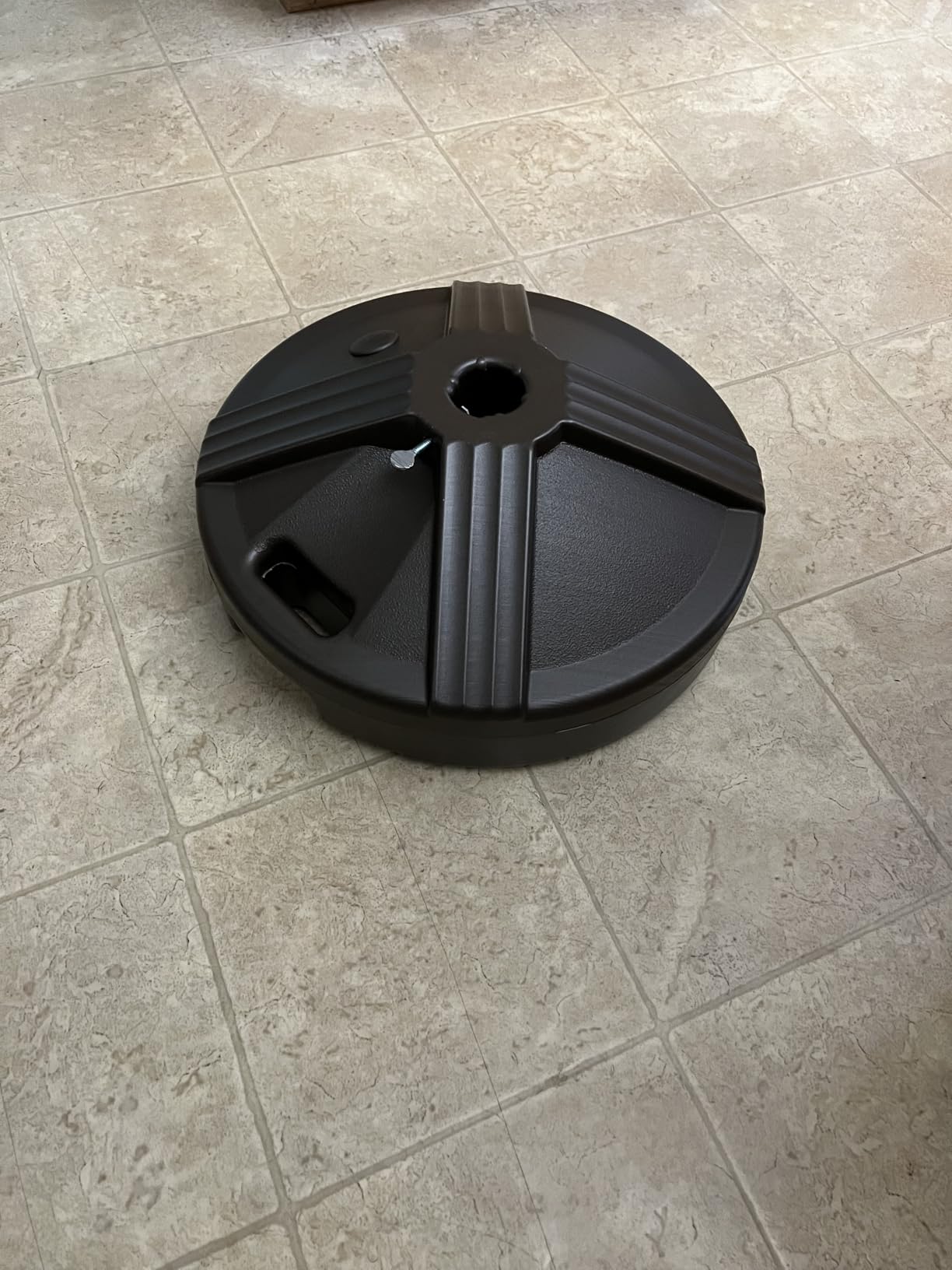 US Weight Durable 50 Pound Fillable Umbrella Base Designed to be Used with a Patio Table customer photo 1