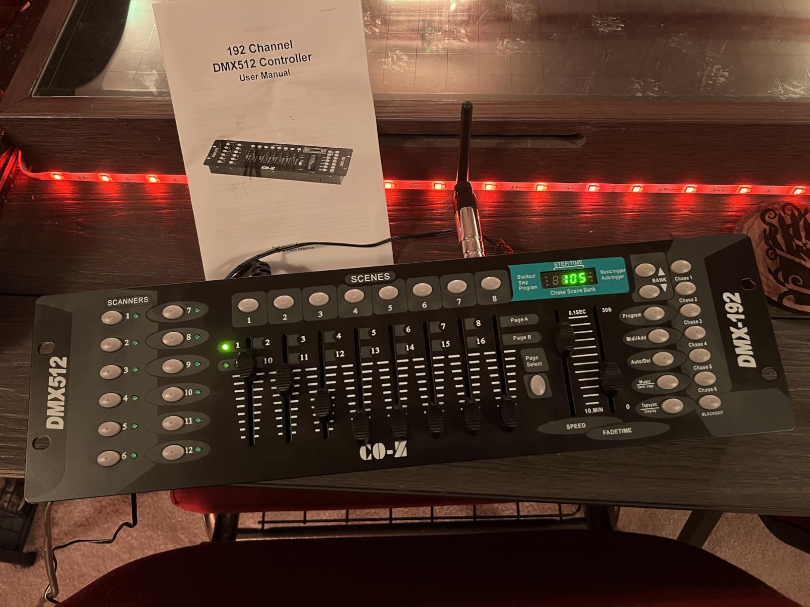 CO-Z 192 DMX 512 Stage DJ Light Controller Lighting Mixer Board Console for Light Shows, Party Disco Pub Night Club DJs KTV Bars and Moving Heads customer photo 2
