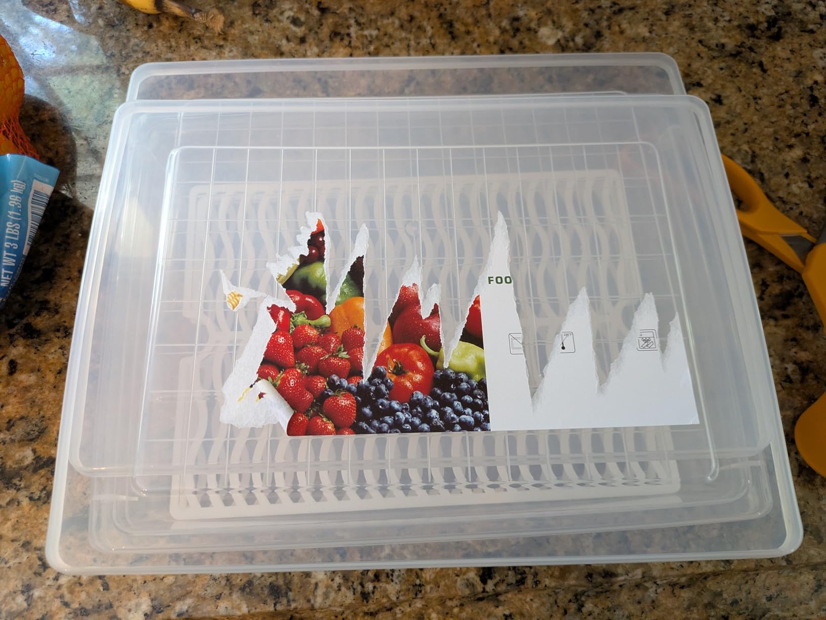 3 Pack 1.5L Fruit Storage Containers for Fridge with Removable Drain Tray customer photo 1