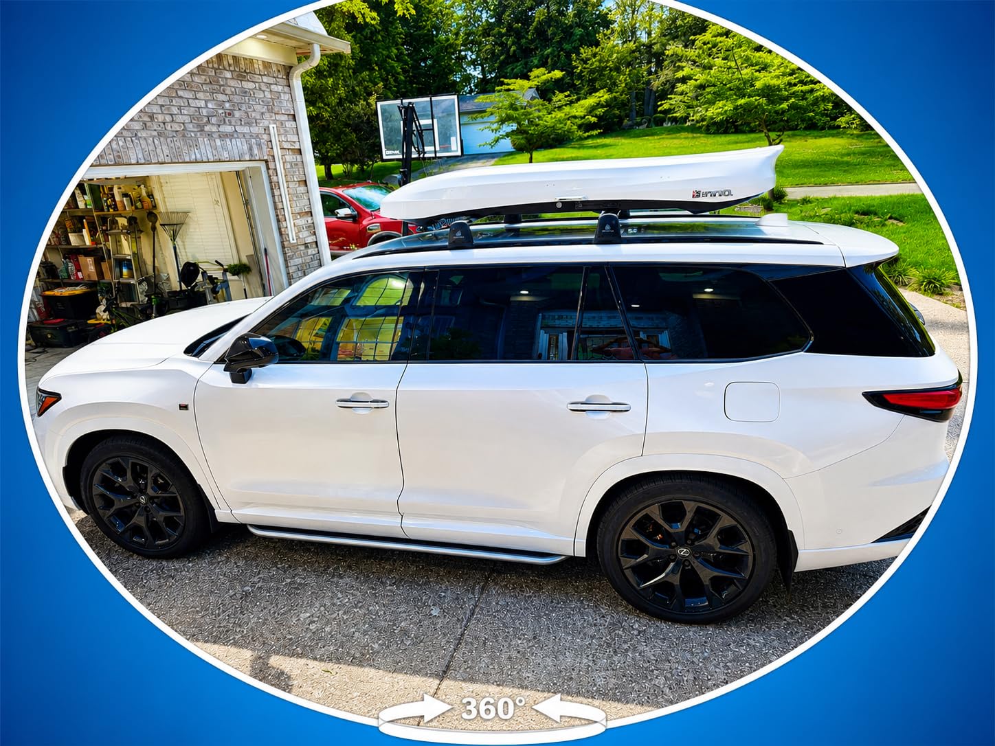INNO Wedge 660 Black 11 cu ft, Roof Rack, Roof Box, Cargo Box, Hard Shell, Low Profile, Dual‑Side Opening with Locks, Made in Japan, Compatible with Aero & Square Bars, Tool Free Install customer photo 1
