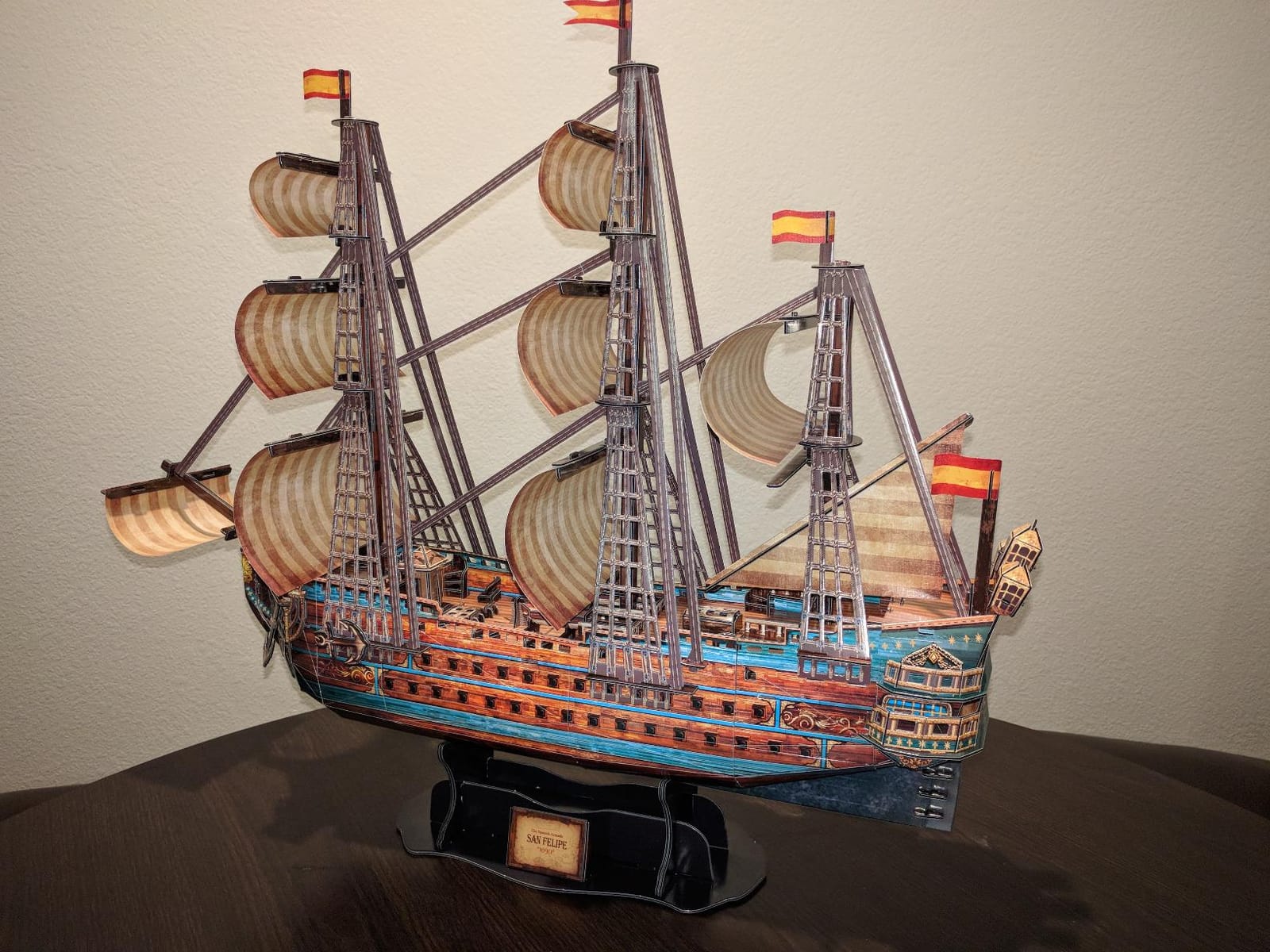 CubicFun San Felipe Spanish Warship 3D Puzzle Ship Model Kit - 248 Pieces customer photo 2