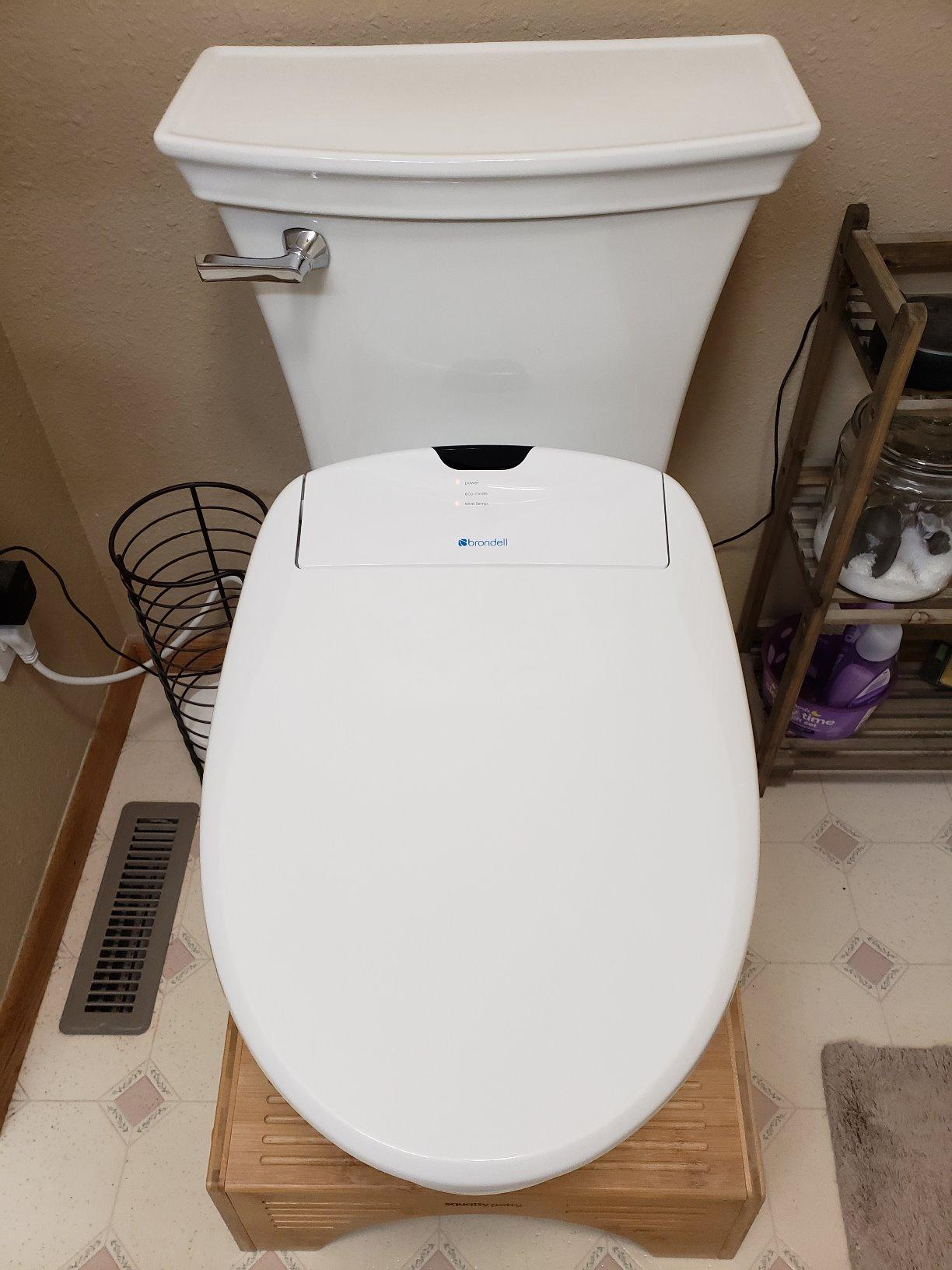 Brondell Bidet Toilet Seat S1400, Smart Toilet Seat, Dual Stainless-Steel, Self-Cleaning Nozzle With Clean Plus Technology, Endless Warm Water Bidet, Warm Air Dryer-Nightlight, Heated Seat, Elongated customer photo 1
