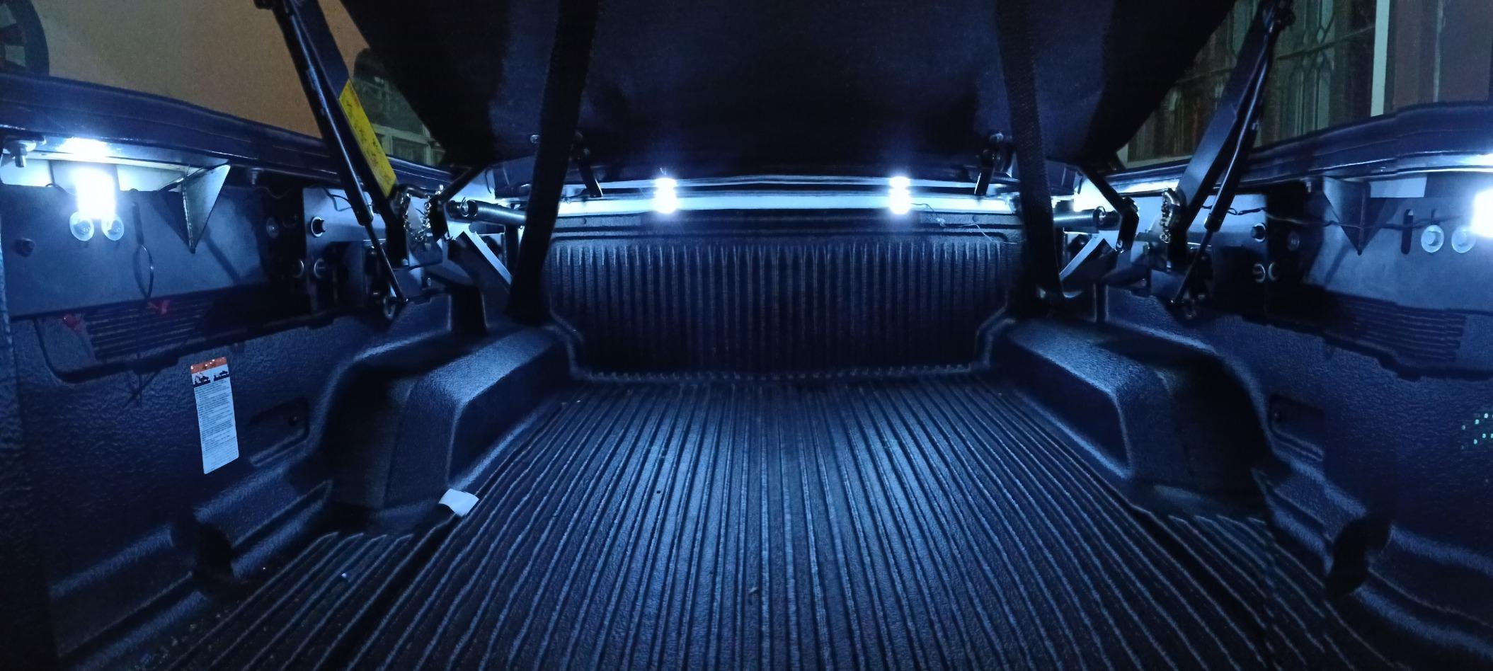 White LED Truck Pickup Bed Light Kit, 8 PCS 48 LEDs Rock Lighting Kits IP68 Waterproof LED Lighting Set with Switch for Car, Side Marker, Foot Wells, Rail Lights for Halloween customer photo 2