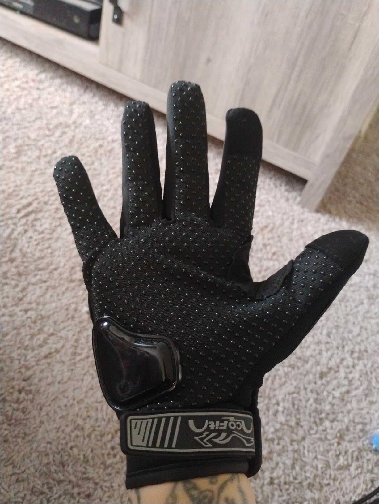 COFIT Motorcycle Gloves Breathable, Touchscreen Motorbike Gloves Anti-Slip with Good Grip Hard Knuckles Protection for Men Women Motocross, BMX ATV MTB Cycling, Road Racing customer photo 1