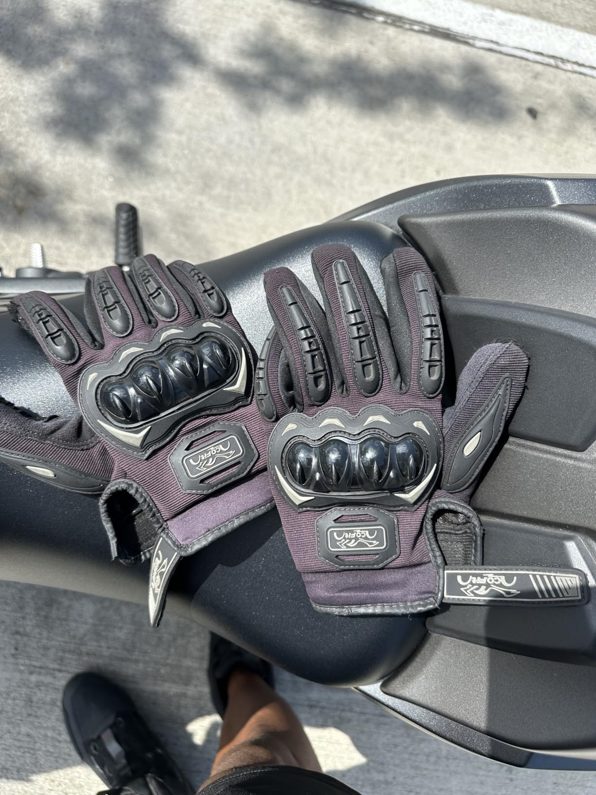 COFIT Motorcycle Gloves Breathable, Touchscreen Motorbike Gloves Anti-Slip with Good Grip Hard Knuckles Protection for Men Women Motocross, BMX ATV MTB Cycling, Road Racing customer photo 2