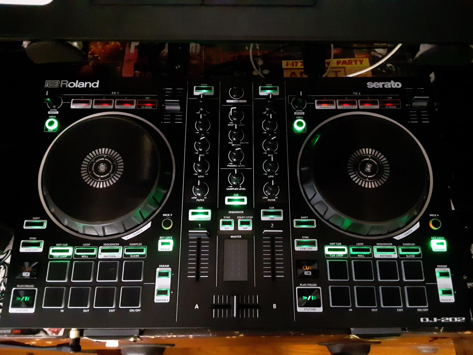 Roland DJ-202 Compact DJ Controller | A two-channel, four-deck controller that's powered via USB customer photo 1