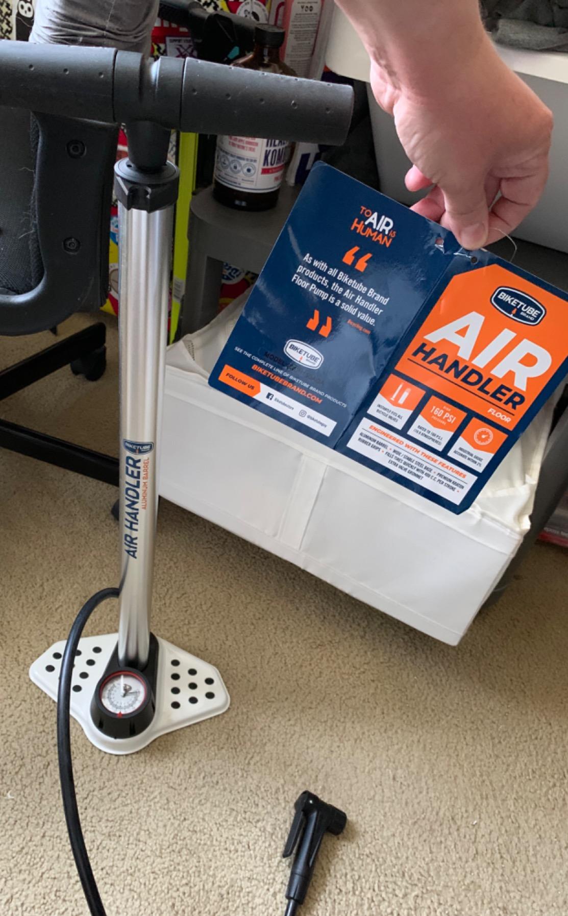 BIKETUBE Air Handler Bike Floor Pump with Industrial Gauge customer photo 1