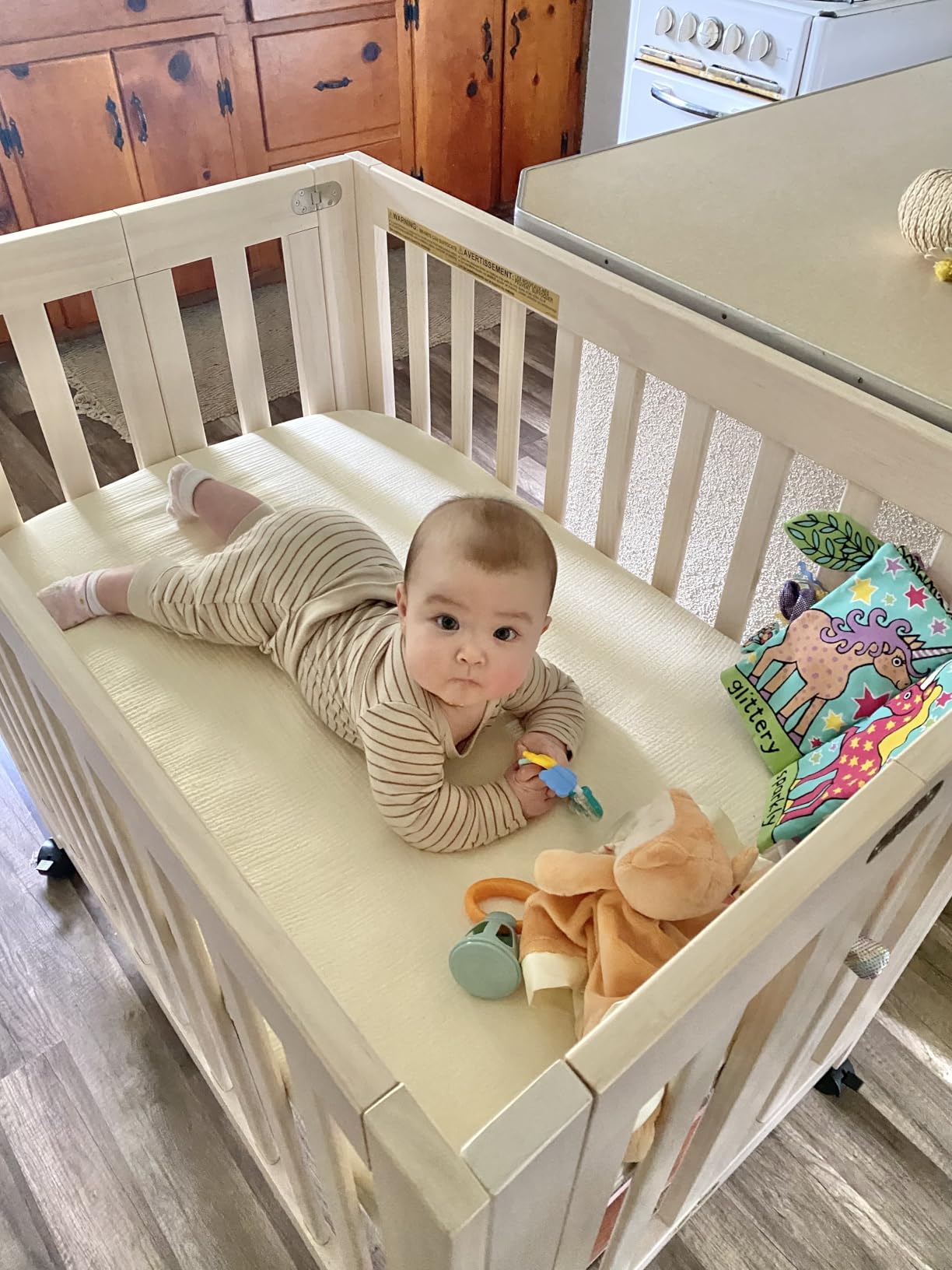 babyletto Origami Mini Portable Crib, GREENGUARD Certified Washed Natural customer photo 1