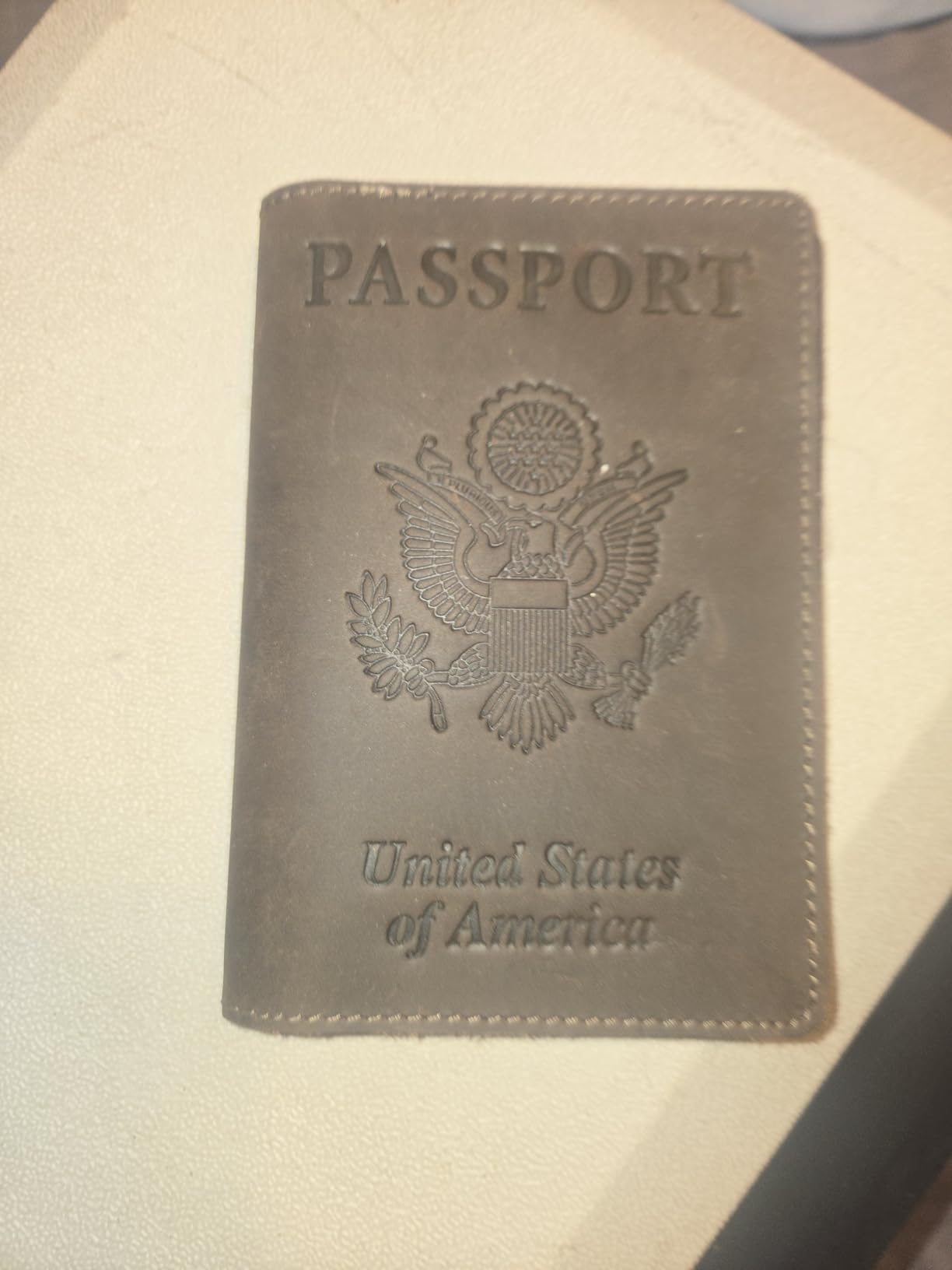 RFID Blocking Passport Holder Travel Wallet - Genuine Crazy Horse Leather for Men(Coffee) customer photo 1