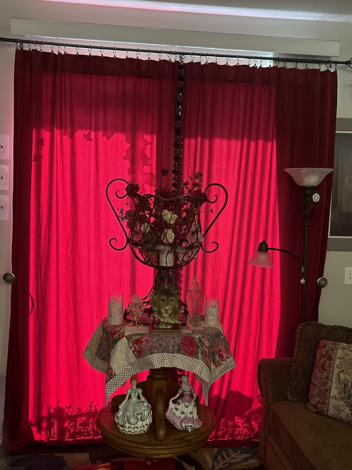 Luxury Velvet Curtains with Tassel Trim, Vintage Bohemian Style, Blackout Drapes with Decorative Tiebacks for Living Room or Bedroom (Burgundy, (52W x 84L) x 2) customer photo 1