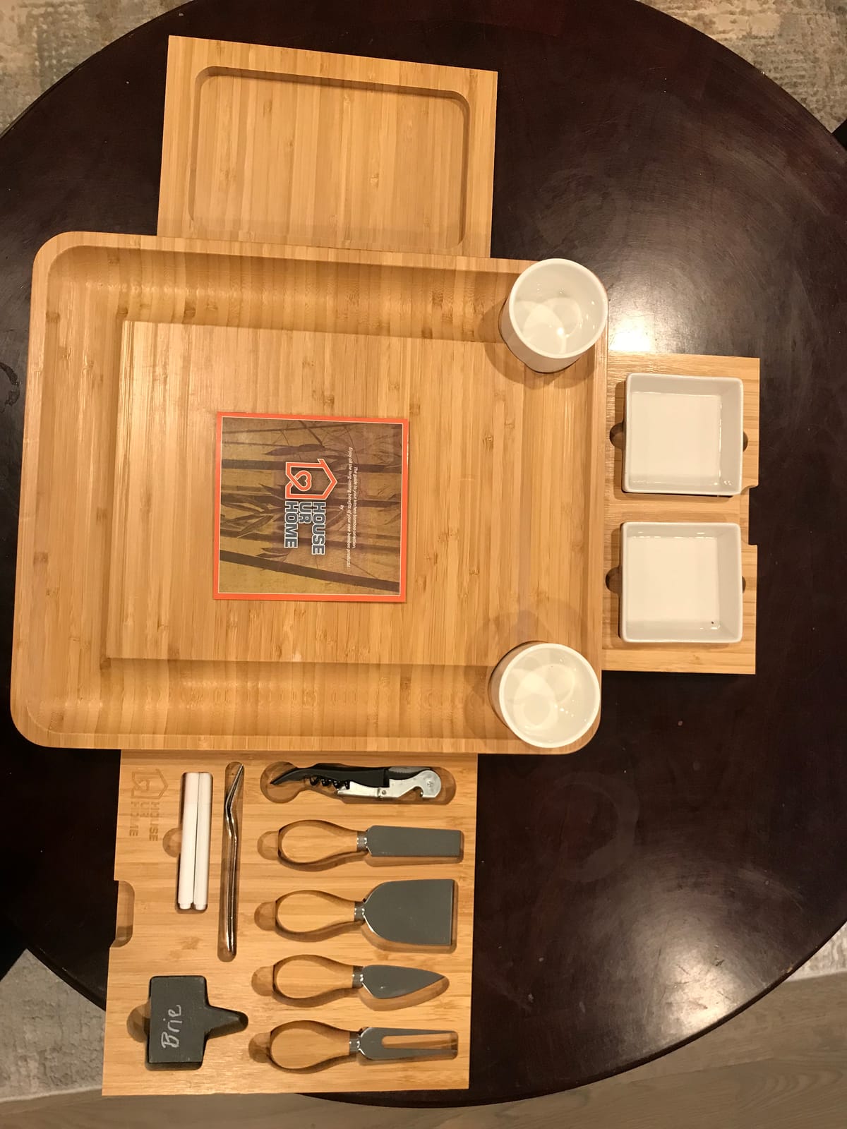 Bamboo Charcuterie Board Gift Set – Housewarming Gift for New Home, Wedding & Bridal Shower Gifts | Large Cheese Board with Hidden Drawers, Knives & Bowls | Perfect for Couples, Hosts & Housewarming customer photo 1