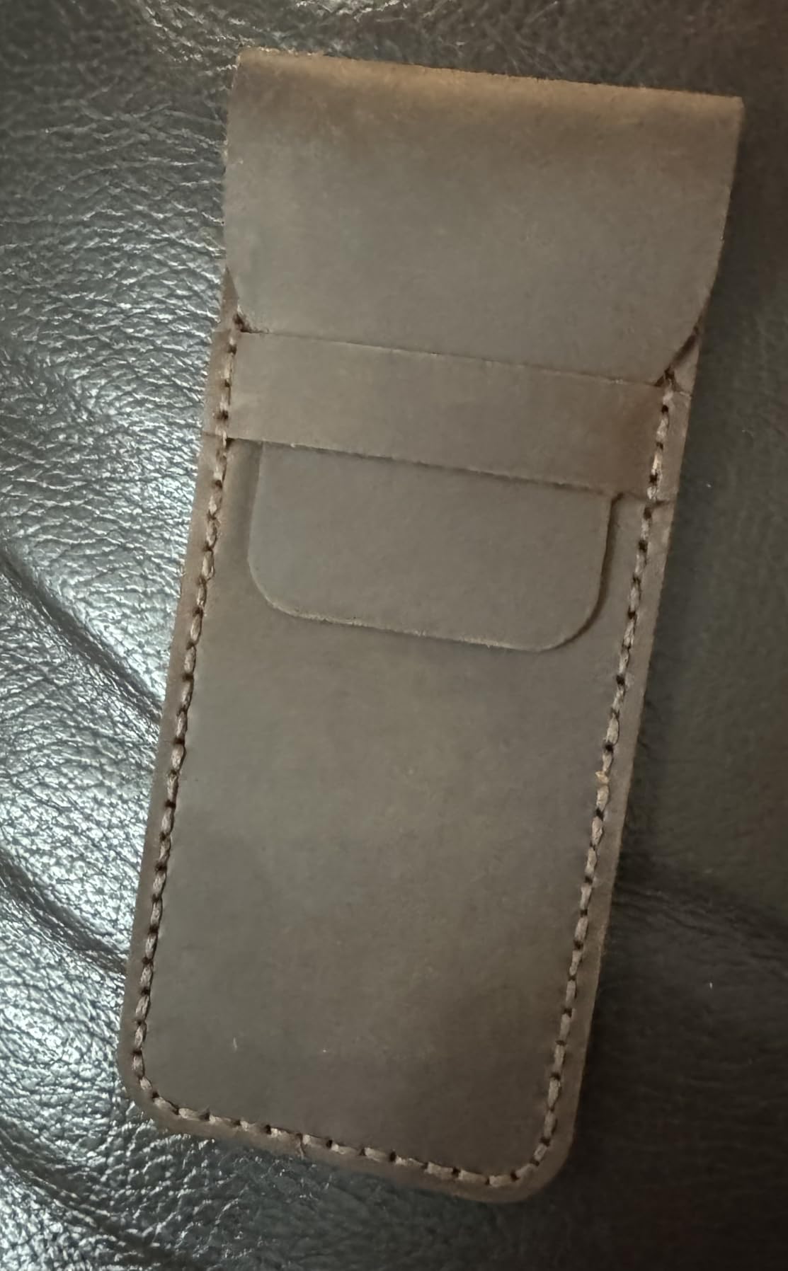 DK86 Genuine Leather Pen Case Holder Fountain Multi Pens Pouch Pen Protective Sleeve Cover - Large Coffee customer photo 1