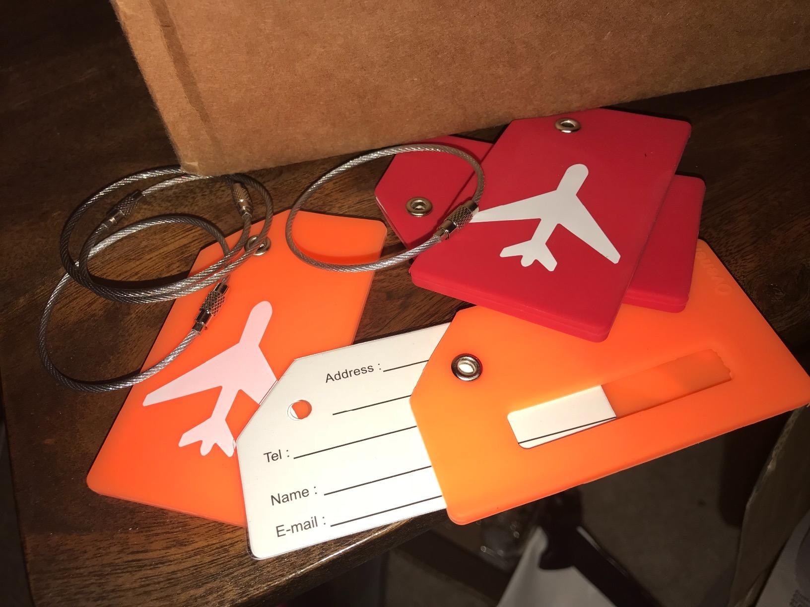 Silicone Luggage Tag with Name ID Card Perfect to Quickly Spot Luggage Suitcase customer photo 2
