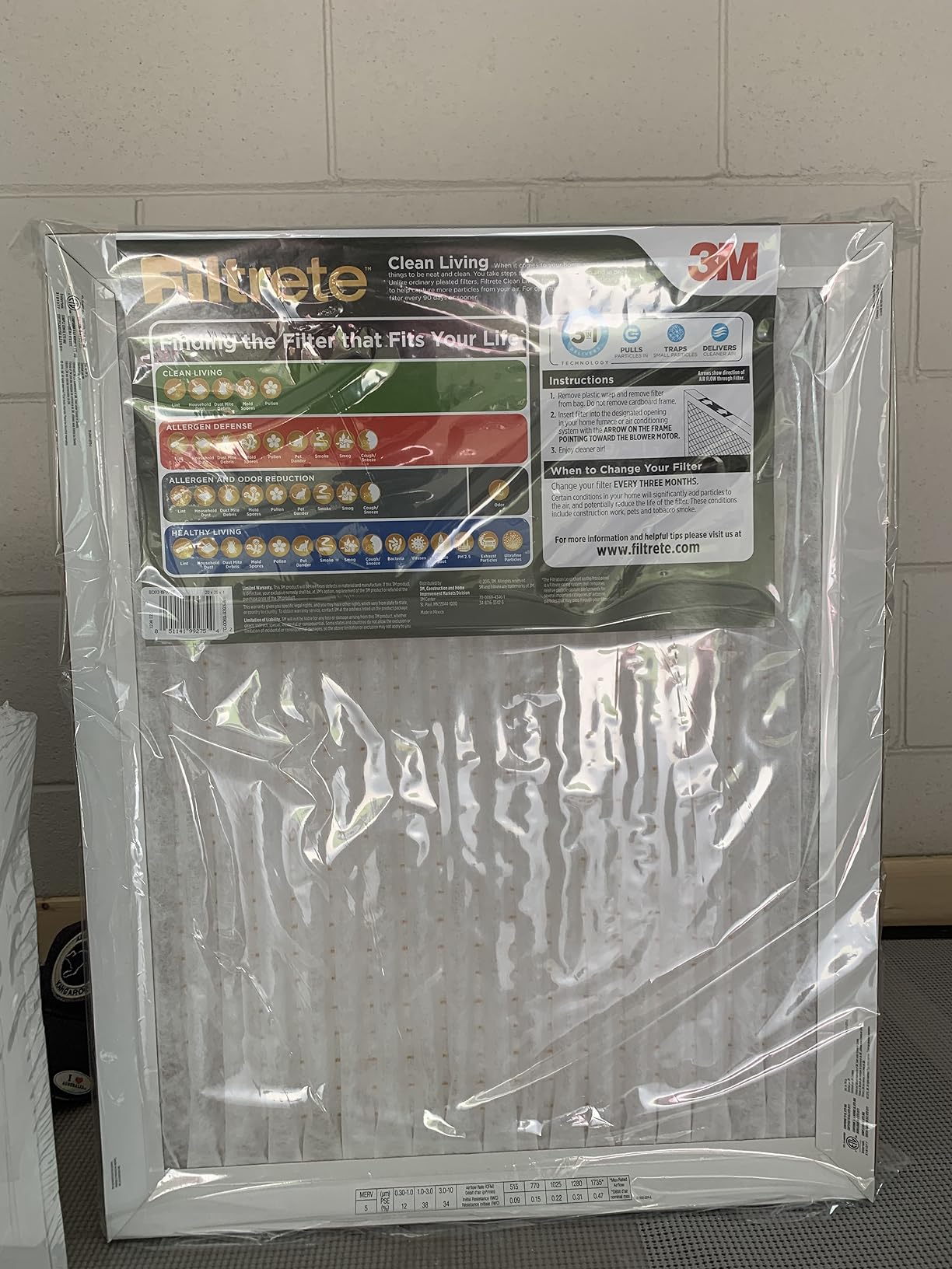 Filtrete 20x25x1 Air Filter MERV 5, 6-Pack AC Furnace HVAC Filters for Home, MPR 300 Basic Dust Defense, Pleated Electrostatic Removes Lint & Dust (Actual Size 19.69x24.69x0.81 in) customer photo 1