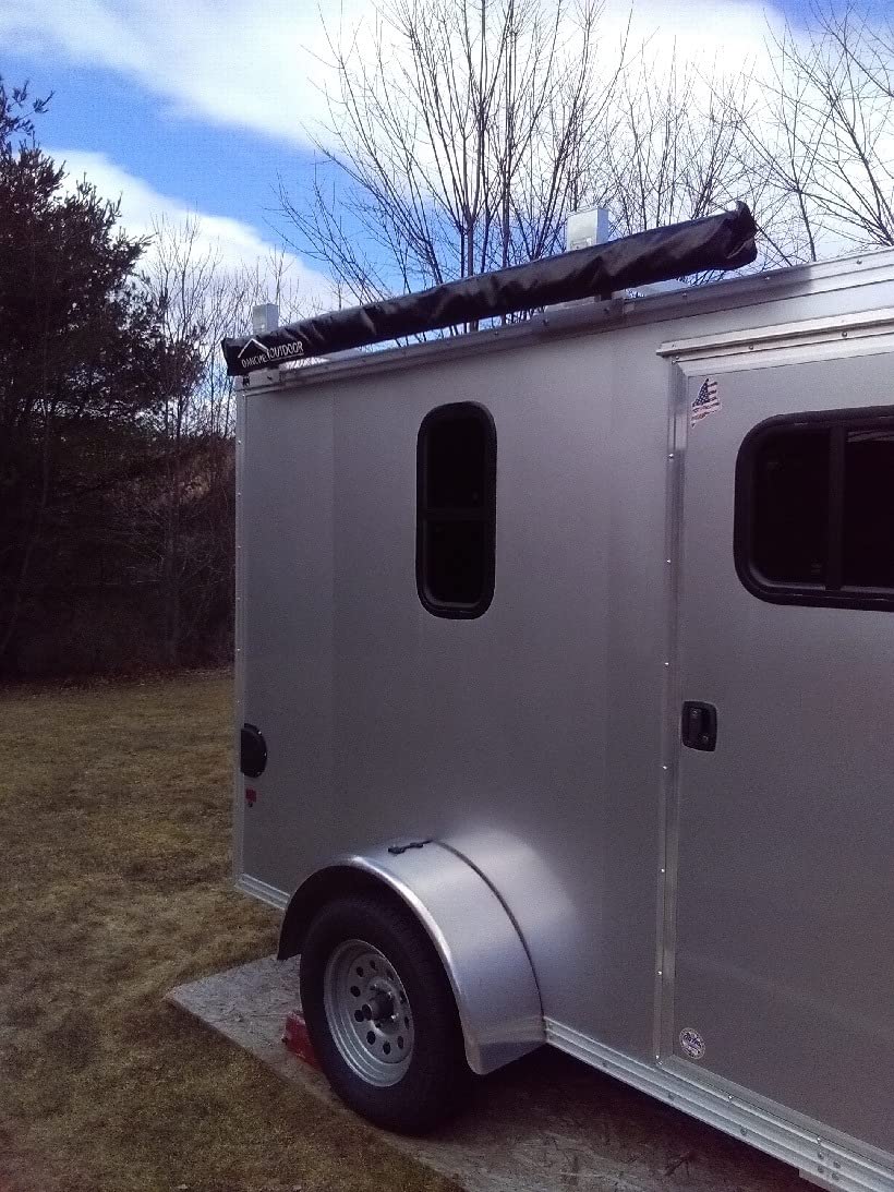 DANCHEL OUTDOOR Car Awning 6.5x8.2ft Roof Rack Pull-Out Sun Shelter Canopy, Waterproof 4x4 Vehicle Side Overland Awning Camping, Gray customer photo 1