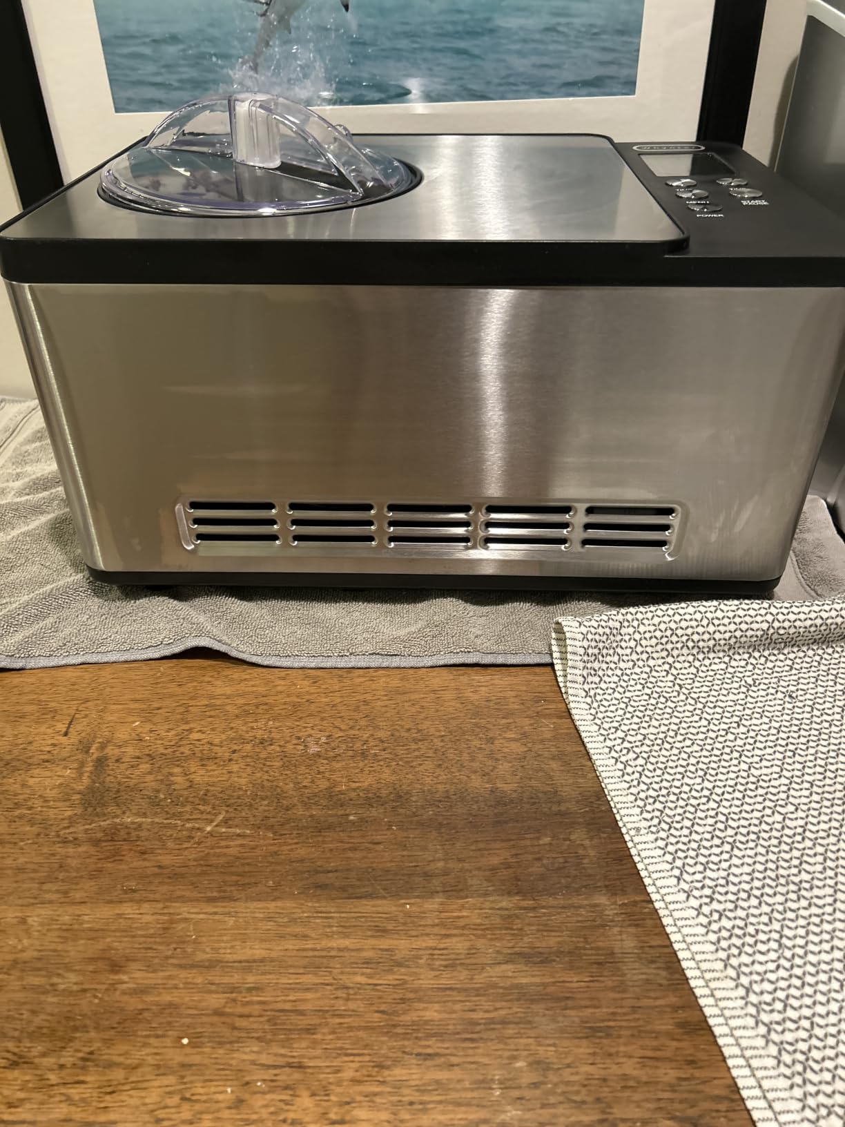 Whynter Ice Cream Maker Machine & Yogurt Automatic 2 Qt. with Built-In Compressor, LCD Digital Display & Timer, No Pre-Freezing, ICM-220SSY, Stainless Steel customer photo 2