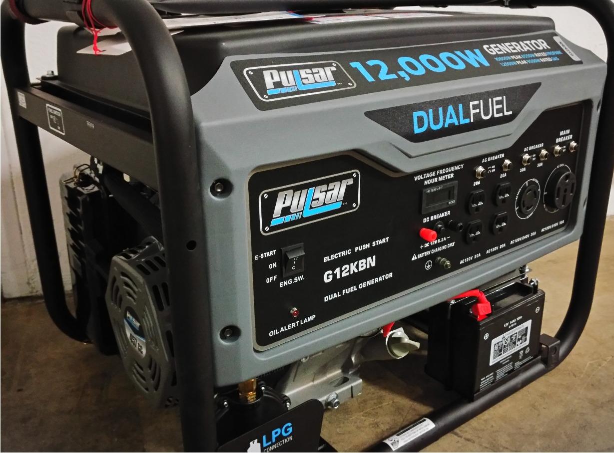 Pulsar G12KBN Heavy Duty Portable Dual Fuel Generator - 9500 Rated Watts & 12000 Peak Watts - Gas & LPG - Electric Start - Transfer Switch & RV Ready - CARB Compliant customer photo 2
