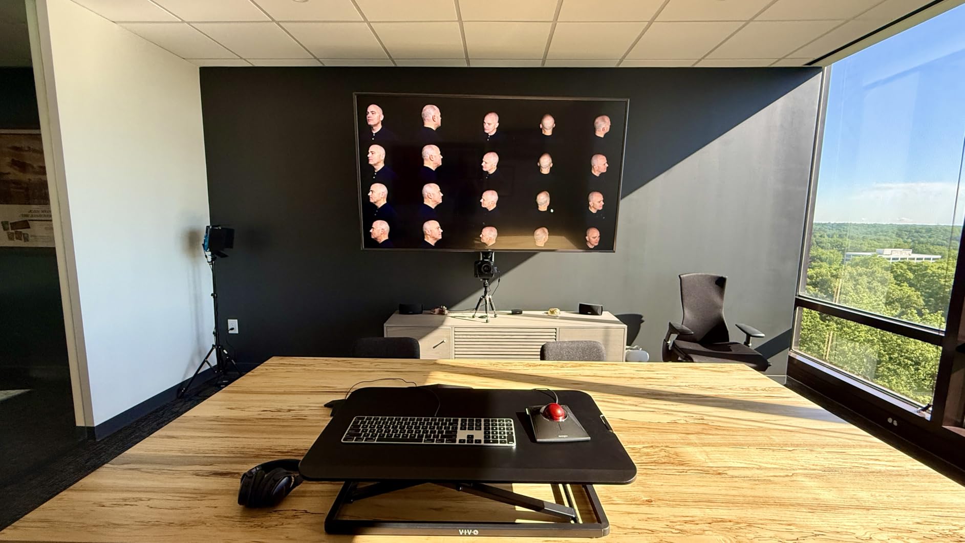 VIVO Black 29 in Single Top Standing Desk Converter, DESK-V000U | Economy, Height Adjustable, Sit Stand Tabletop Monitor and Laptop Riser Workstation, No Assembly Required, Black Frame customer photo 2