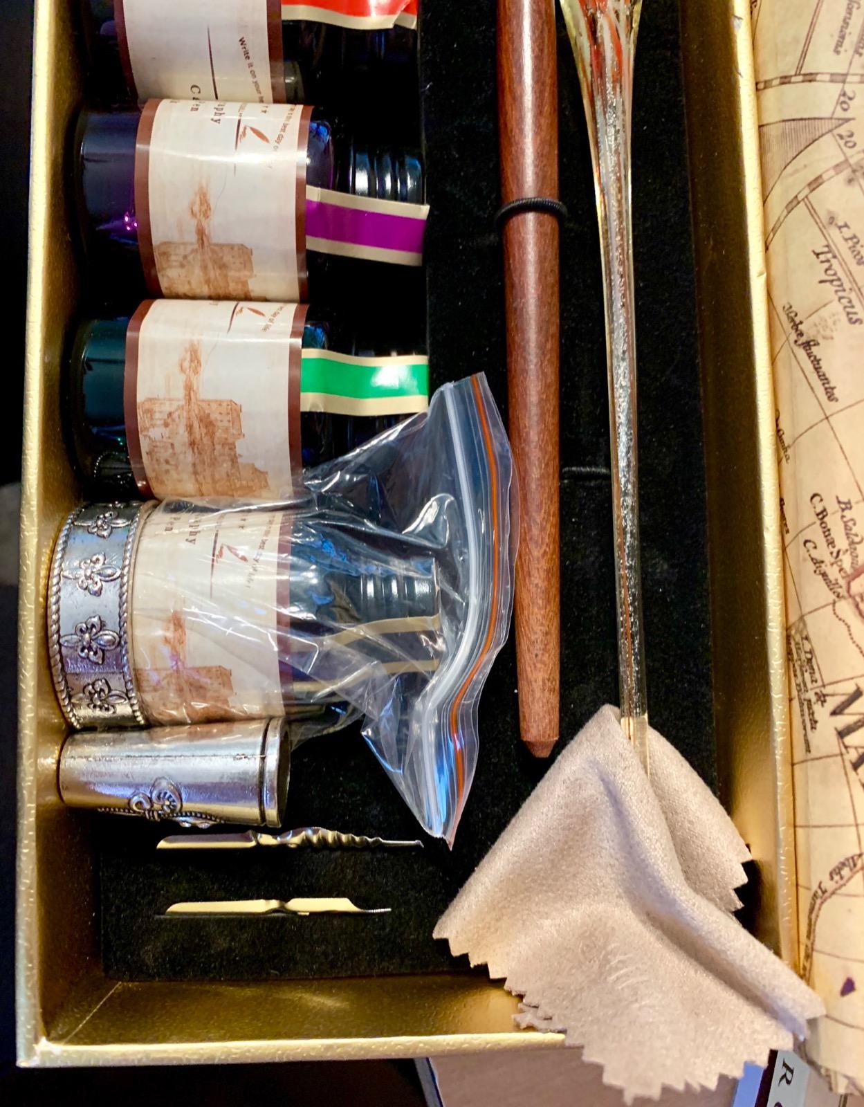 MU-02 Calligraphy Pen Set, Glass Dip Pen and Handcrafted Wooden Dip Pen Gift Set with 5 Colors Calligraphy Ink 6 Nibs, Calligraphy Set for Beginners customer photo 1
