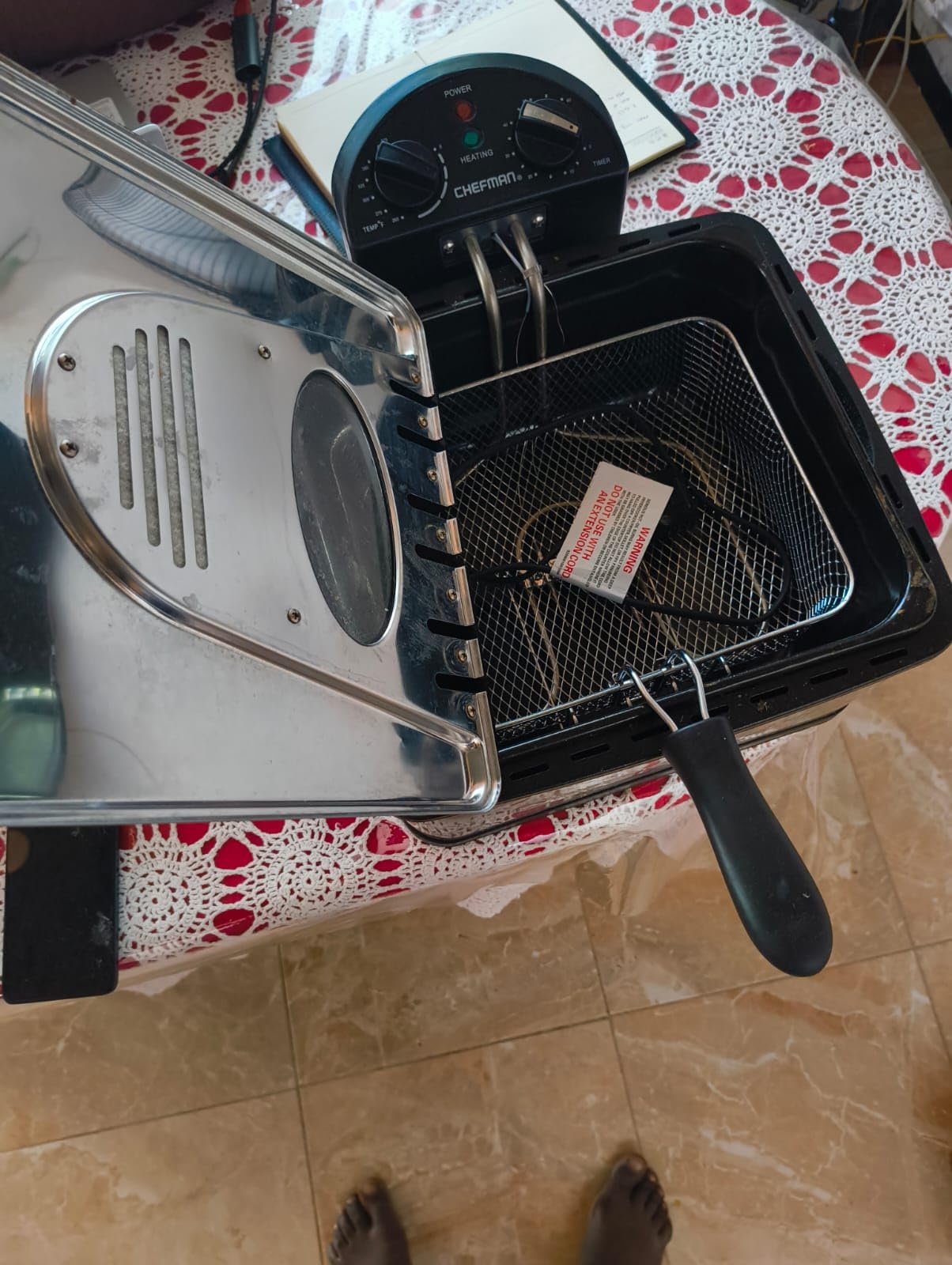 Chefman 4.5 Liter Deep Fryer w/Basket Strainer, XL Jumbo Size, Adjustable Temperature & Timer customer photo 2