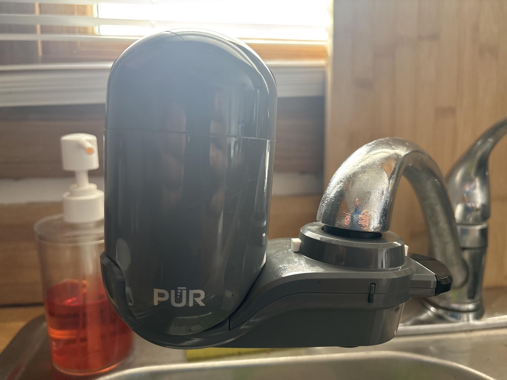 PUR Plus Faucet-Mount Water Filtration System, Lead-Reducing Filter, Grey customer photo 1