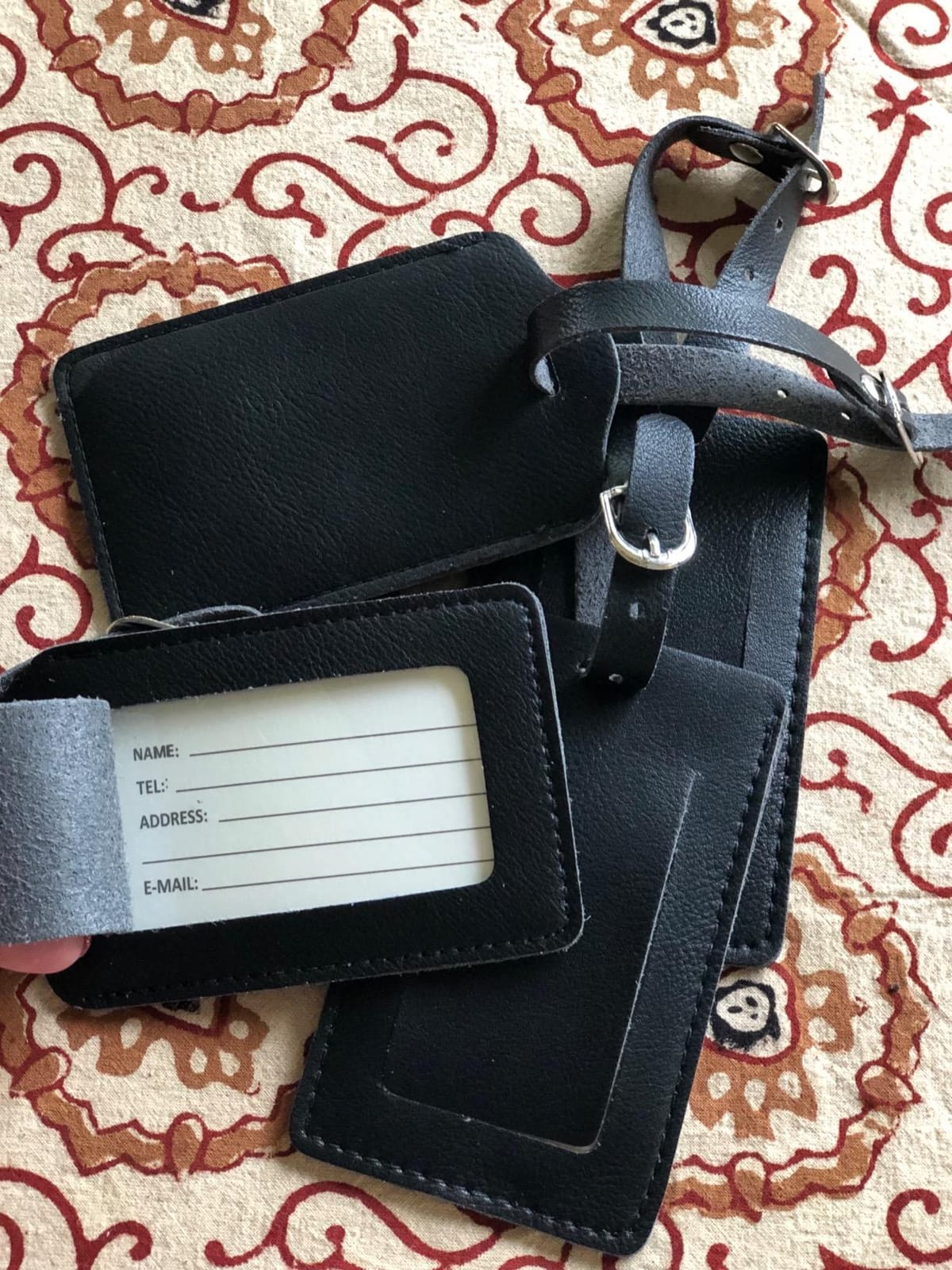 Vigorport Luggage Tags, Leather Personalized Suitcase Tag Set of 4 Pack customer photo 1