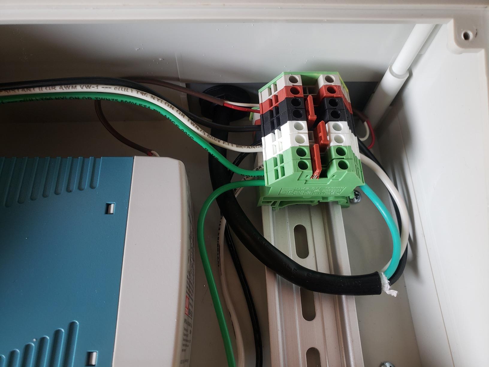 DIN Rail Terminal Blocks Kit by International Connector 20 Dinkle DK2.5N DIN Terminal Block Connectors 12-22 AWG Gauge 20A 600V, Ground Blocks, Jumpers, End Covers, End Brackets on 8'' Aluminum Rail customer photo 2