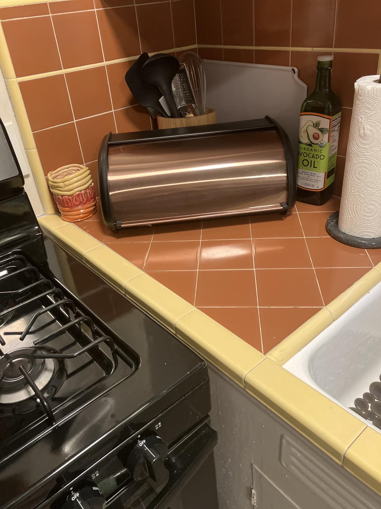 ENLOY Bread Box for Kitchen Counter, Stainless Steel Roll Top Bread Bin customer photo 1