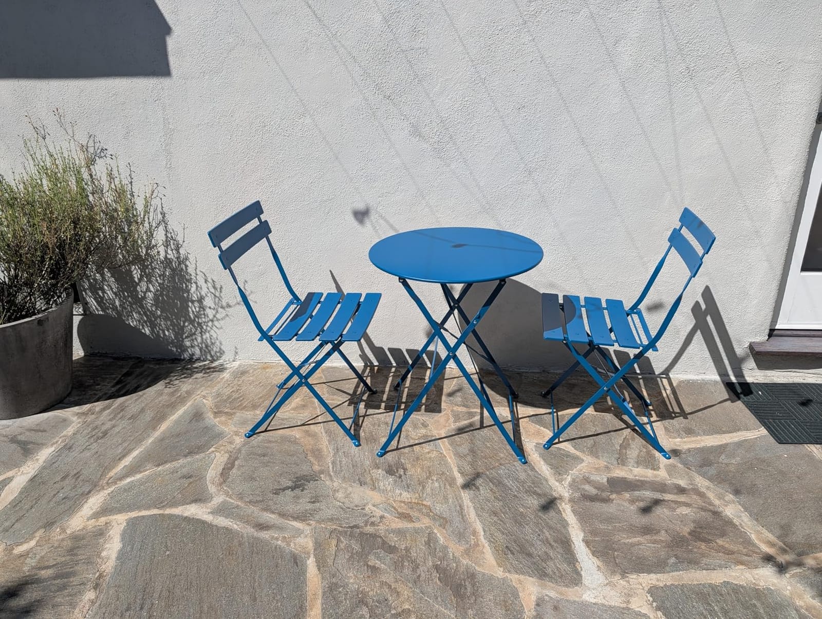 Grand patio 3 Piece Folding Patio Bistro Set for Outdoor Balcony, White customer photo 1