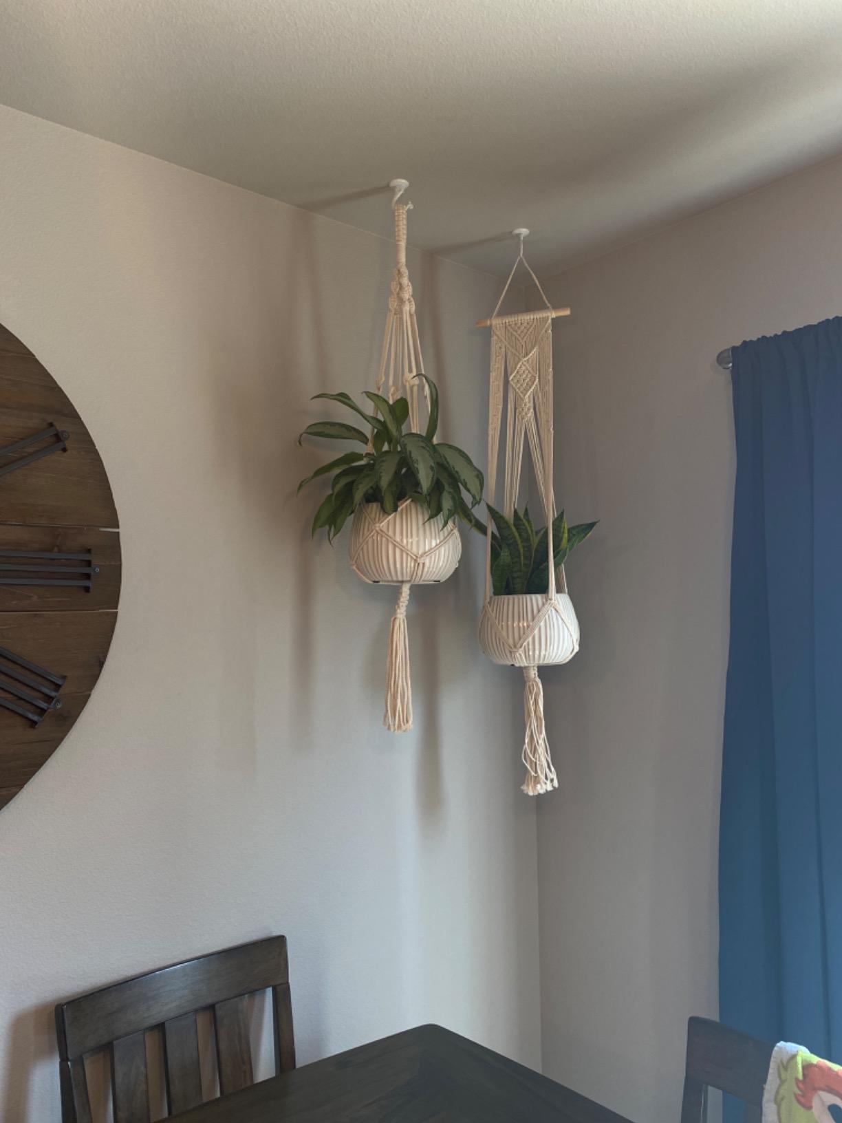 Mkono Macrame Plant Hanger 5 Pack Indoor Hanging Planters Basket with Hooks customer photo 1