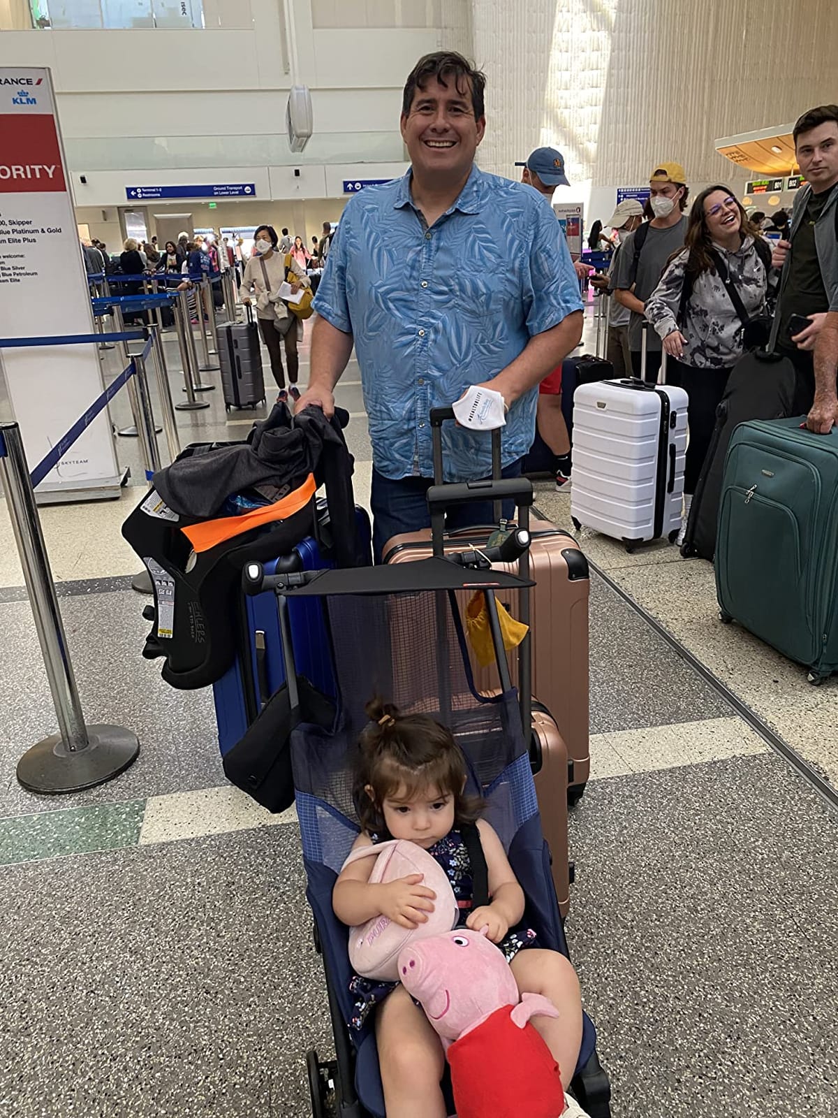 gb Pockit Air All Terrain Ultra Compact Lightweight Travel Stroller with Breathable Fabric in Night Blue customer photo 2