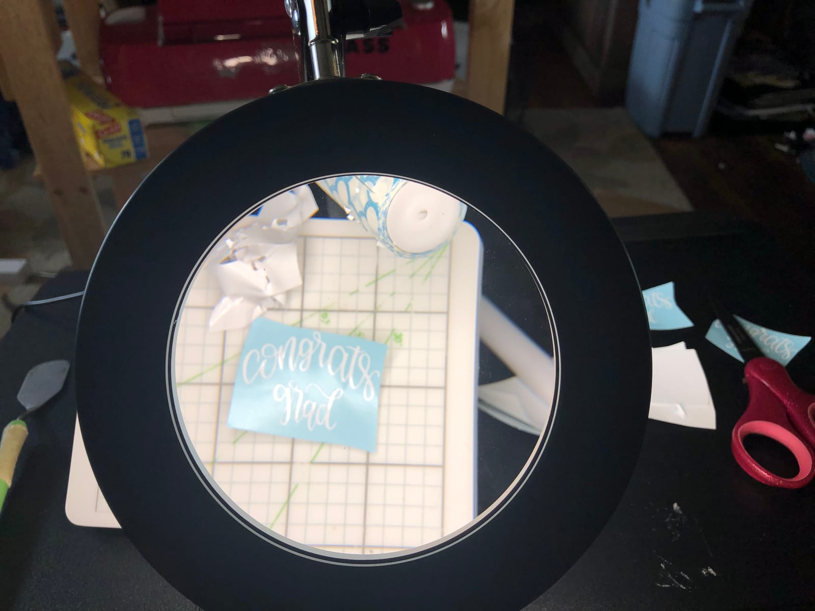 KIRKAS Magnifying Glass with Light and Stand, 12X 9.06in Clamp & Base customer photo 1