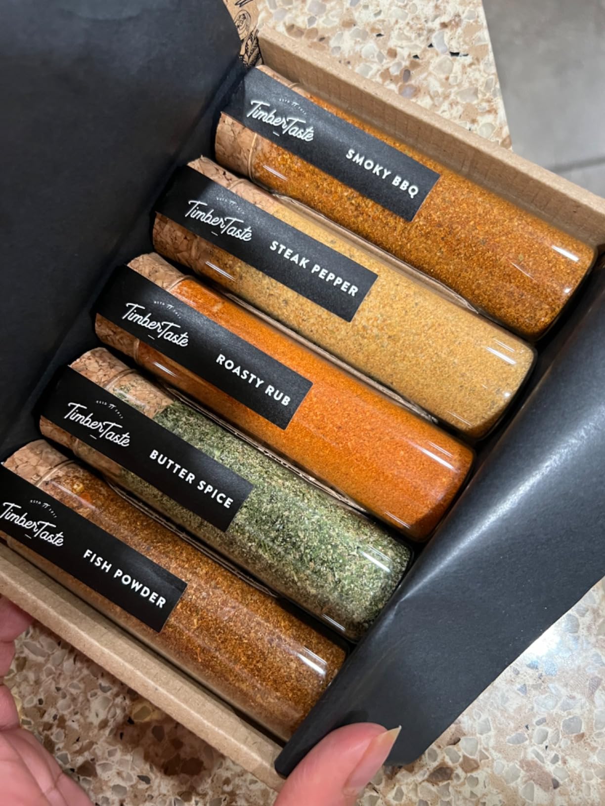 TIMBER TASTE® Grilling Spices Gift Set - 5 handcrafted BBQ Seasonings, Premium Dry Rubs & Artisan Spice Mixes with Spatula | fathers day gift | food gifts for men | grill & smoke BBQ flavors customer photo 1