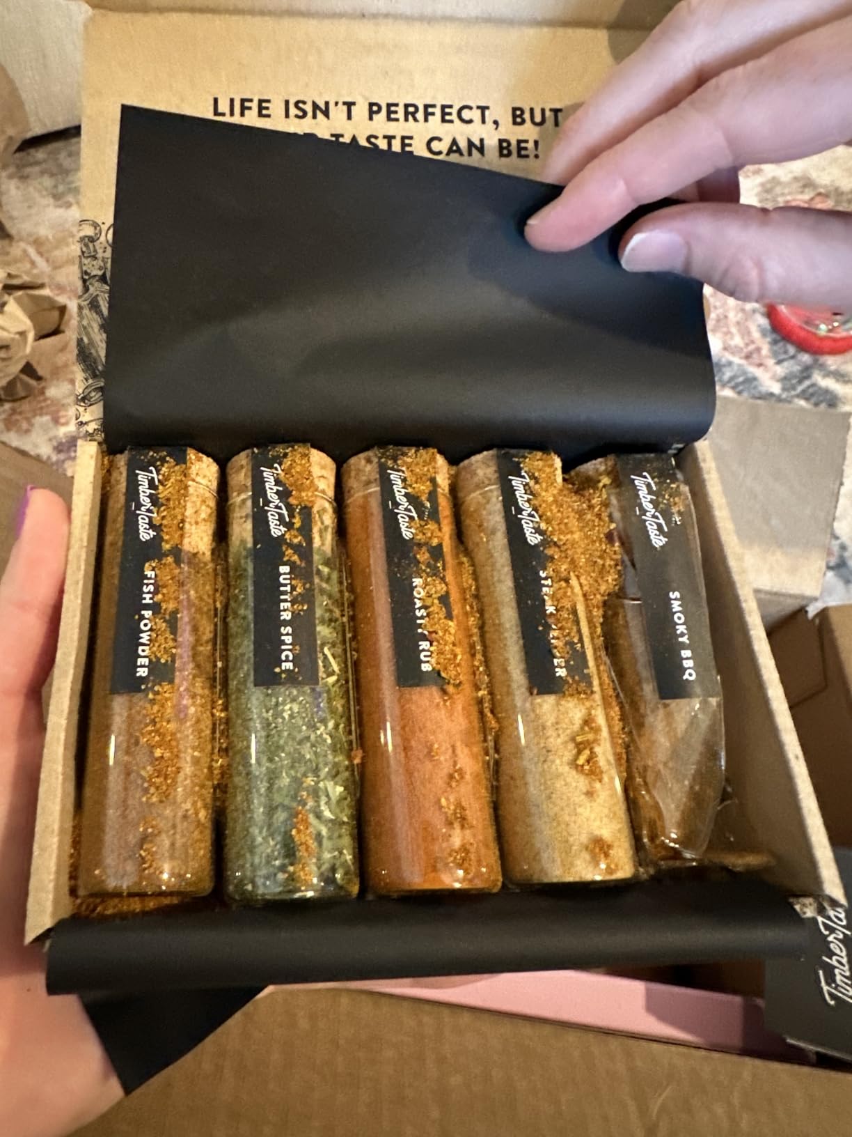 TIMBER TASTE® Grilling Spices Gift Set - 5 handcrafted BBQ Seasonings, Premium Dry Rubs & Artisan Spice Mixes with Spatula | fathers day gift | food gifts for men | grill & smoke BBQ flavors customer photo 2