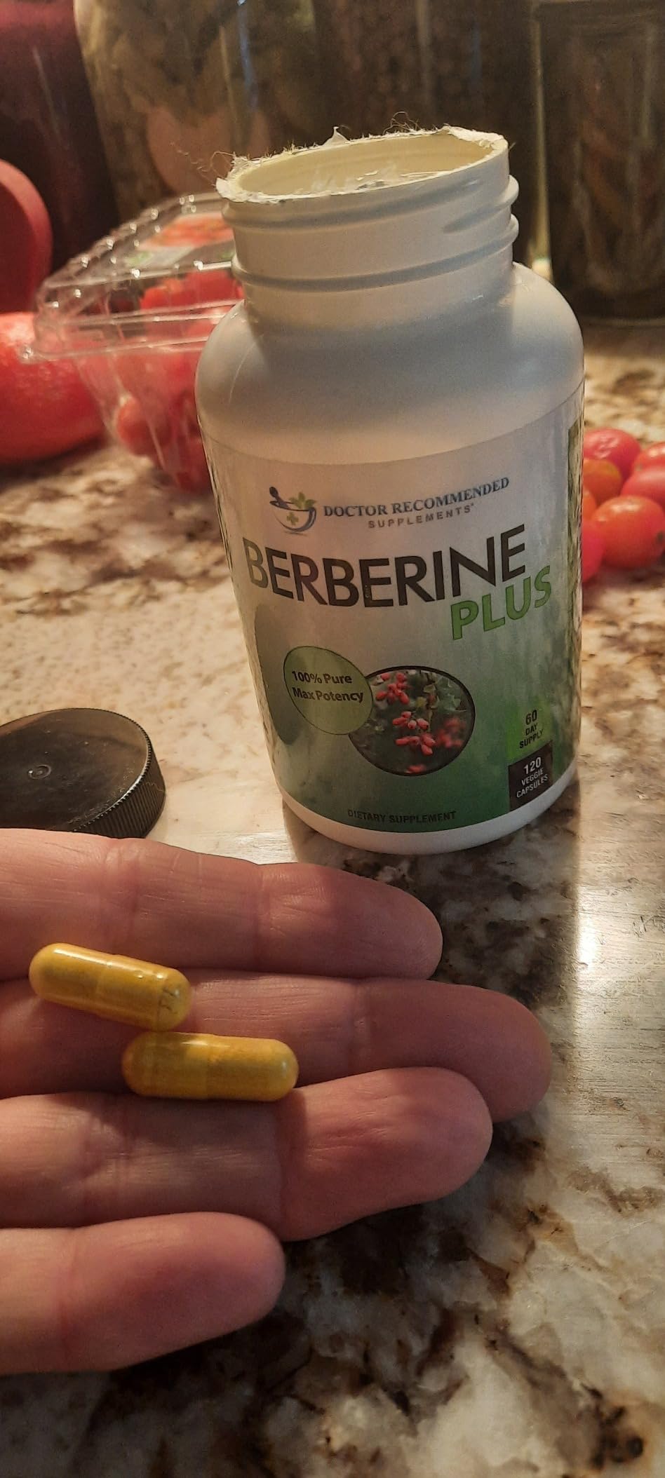 DOCTOR RECOMMENDED SUPPLEMENTS Berberine Plus 1200mg Per Serving - 120 Veggie Capsules with Royal Jelly customer photo 2