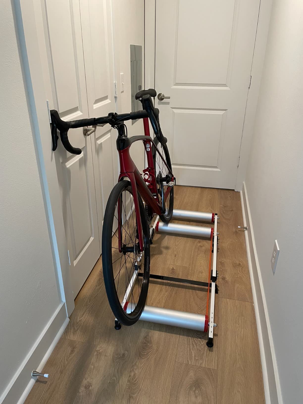 ROCKBROS Bike Rollers Adjustable Bike Trainer Stand Foldable Indoor Cycling Bicycle Roller with Resistance for MTB Road Bike Exercise customer photo 1