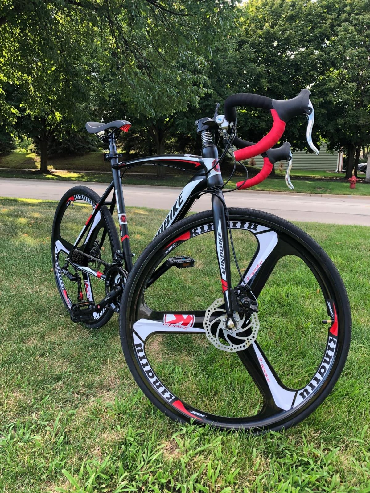 EUROBIKE Road Bike TSM XC550 Bike 21 Speed Dual Disc Brake 54CM 3-Spoke Wheels Bicycle customer photo 2