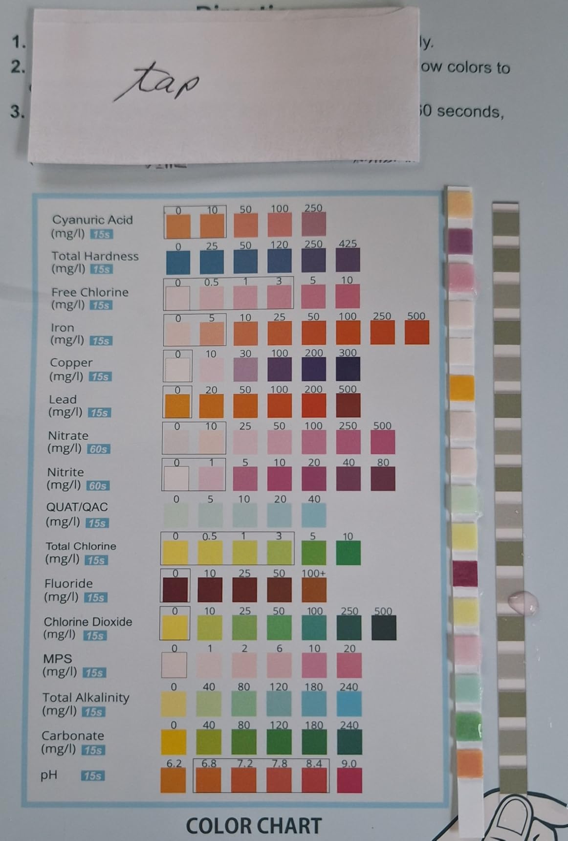 22 in 1 Water Test Kits - 125 Strips Drinking Water Test Kit, Home Tap and Well Water Tester for Bacteria pH Hardness Lead Iron Copper Chlorine Cyanuric Acid customer photo 1