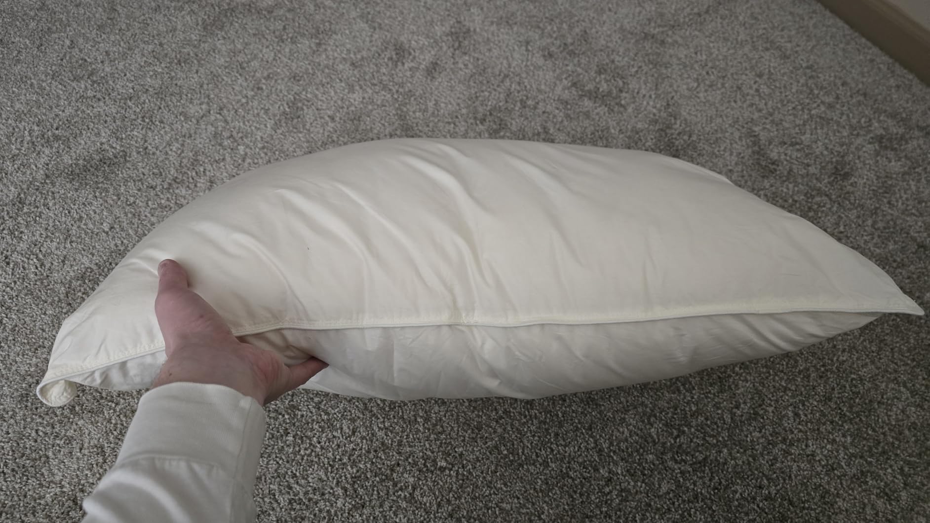 ORGANIC TEXTILES 100% Organic Cotton Pillow with Organic Cotton Cover - GOTS Certified, Adjustable Loft, Cooling and Breathable, Easy Care, Traveling and Long Flights - (Child) - Pack of 1 customer photo 2