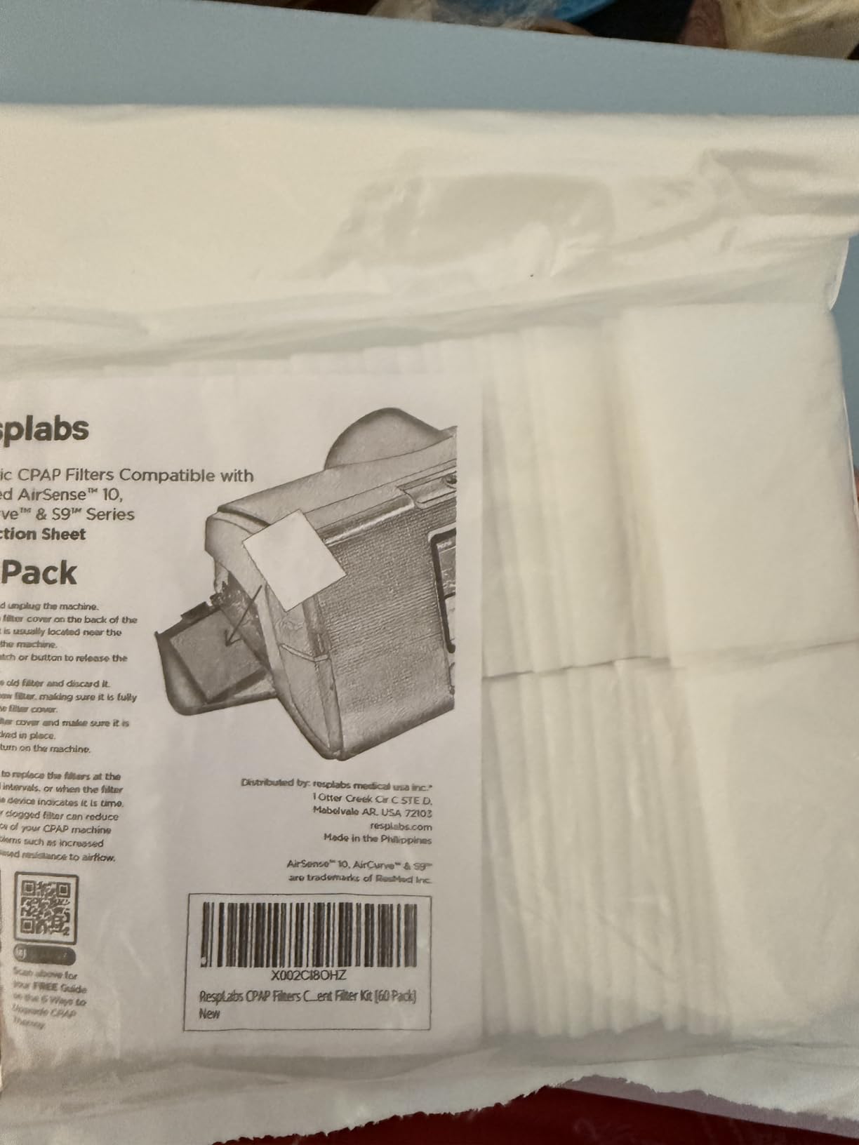 resplabs CPAP Filters 60-Pack for ResMed AirSense 10 & AirCurve 10 customer photo 1