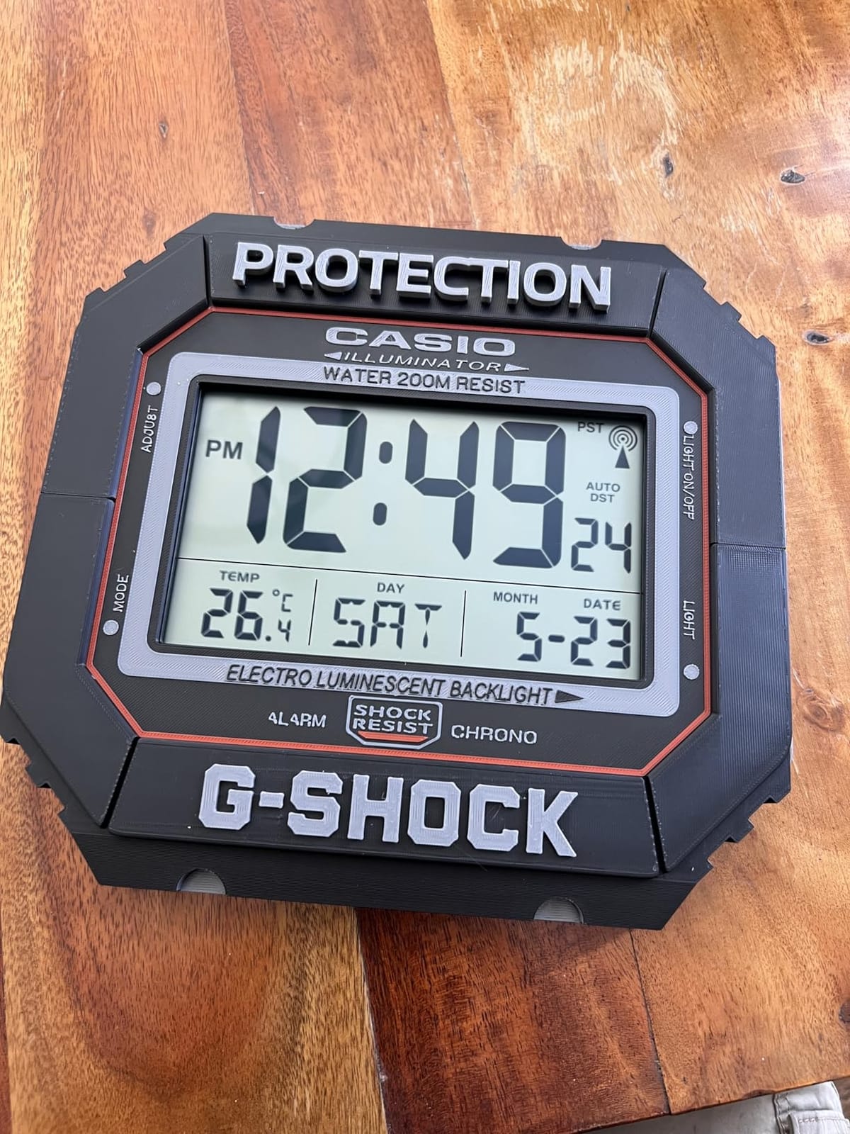 WallarGe 12.5 Inch Atomic Clock with Indoor Temperature and Humidity customer photo 2