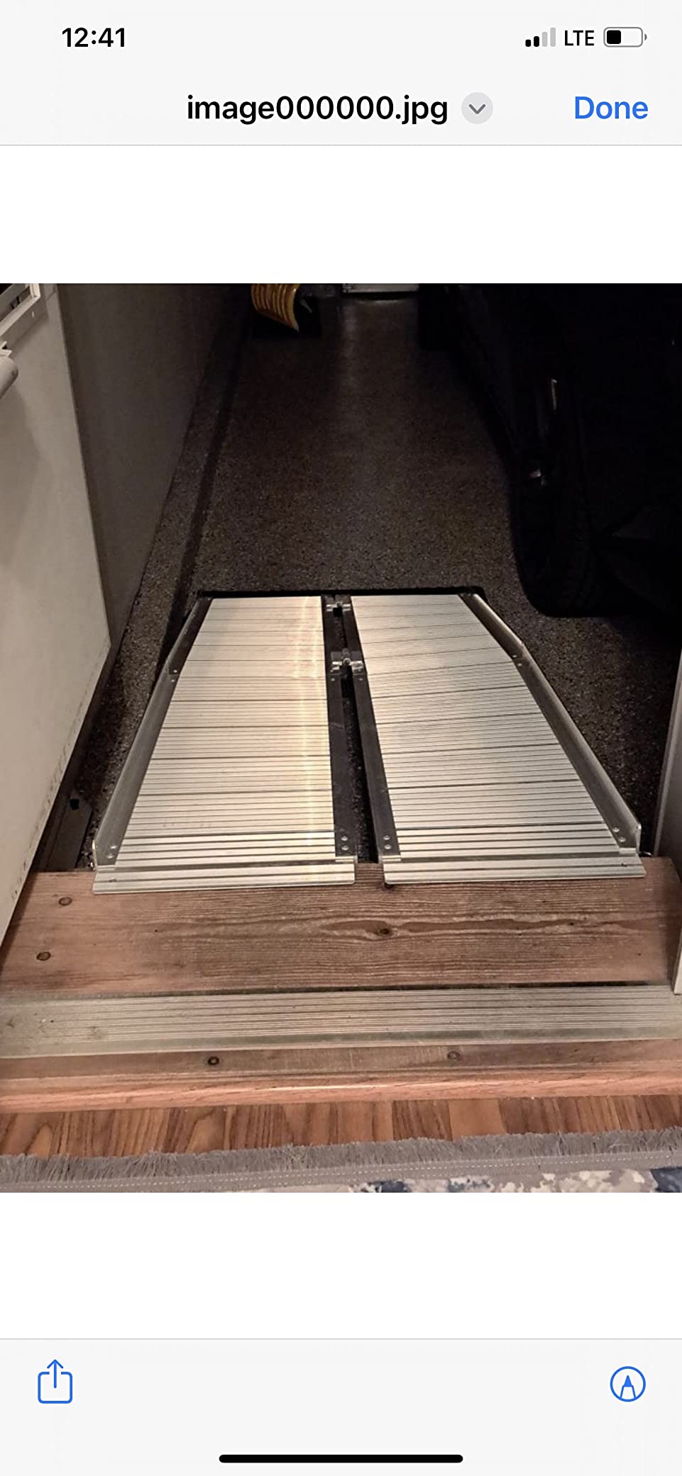 HOMCOM Wheelchair Ramp 5FT, Foldable Aluminum Handle, 600lbs Capacity customer photo 1