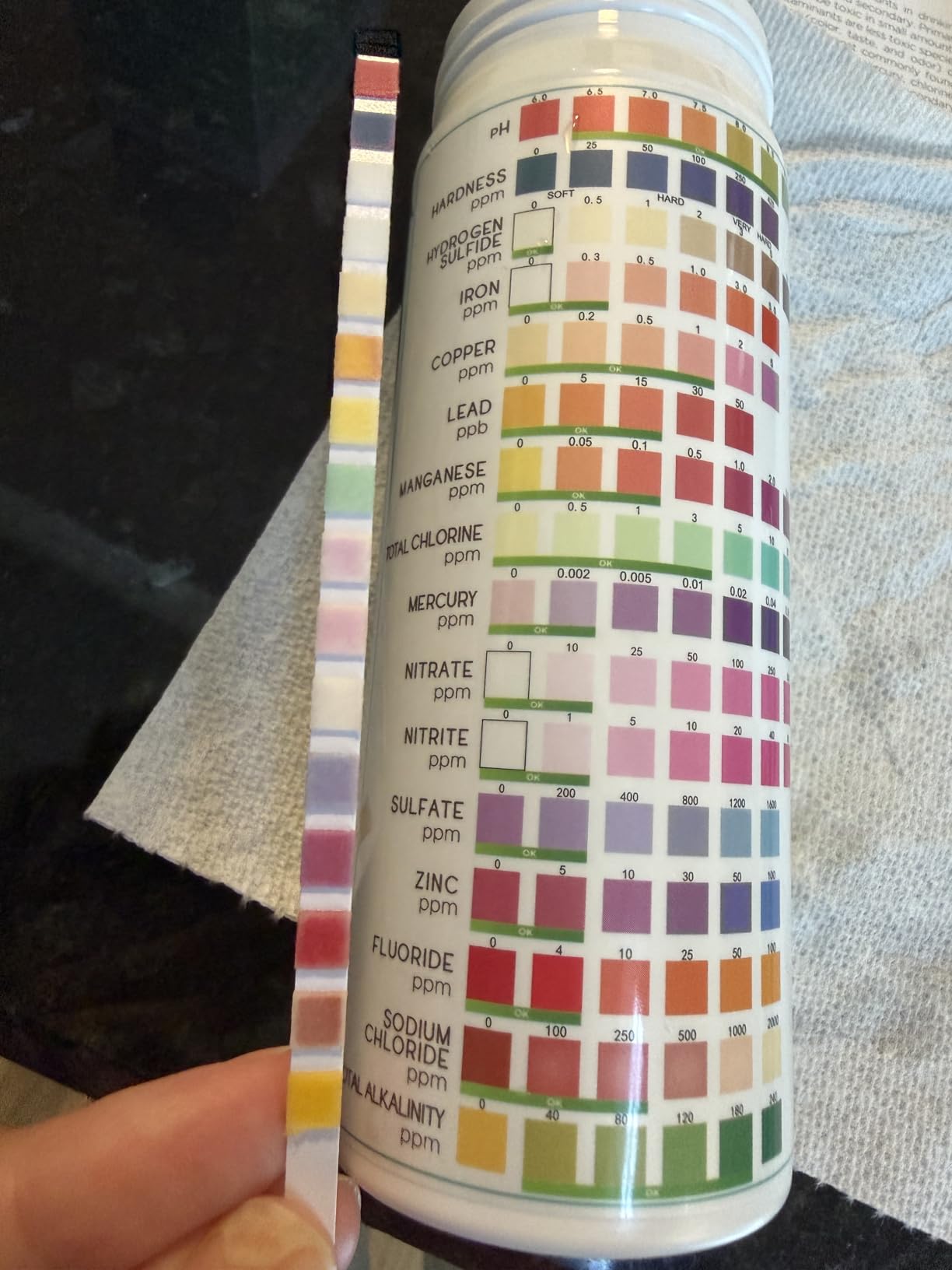 Varify 17in1 Complete Drinking Water Test Kit - 100 Strips + 2 Bacteria Tester Kits - Well, Tap, Home, City Water Testing Strip for Lead, Alkaline, Chlorine, Hardness, Iron, Fluoride, Copper & More customer photo 1