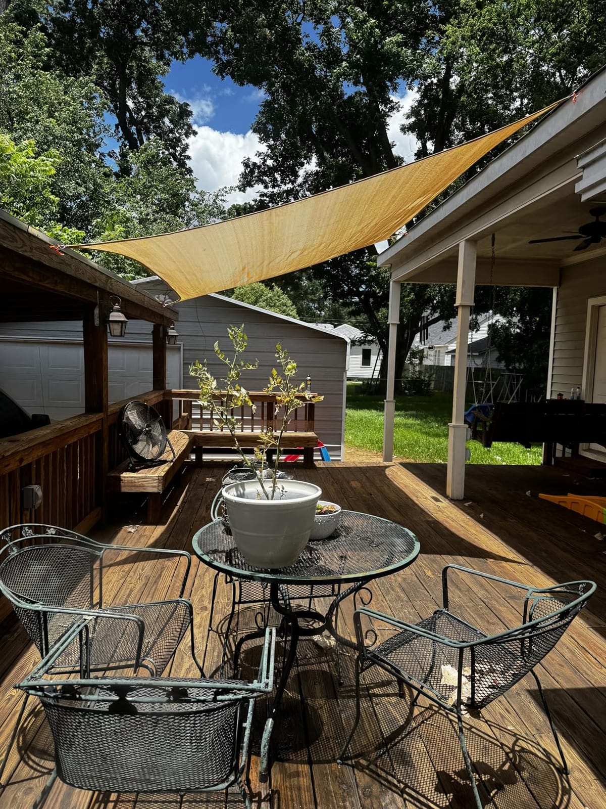 AsterOutdoor Sun Shade Sail Rectangle 16' x 20' UV Block Canopy for Patio Backyard Lawn Garden Outdoor Activities, Cream customer photo 1